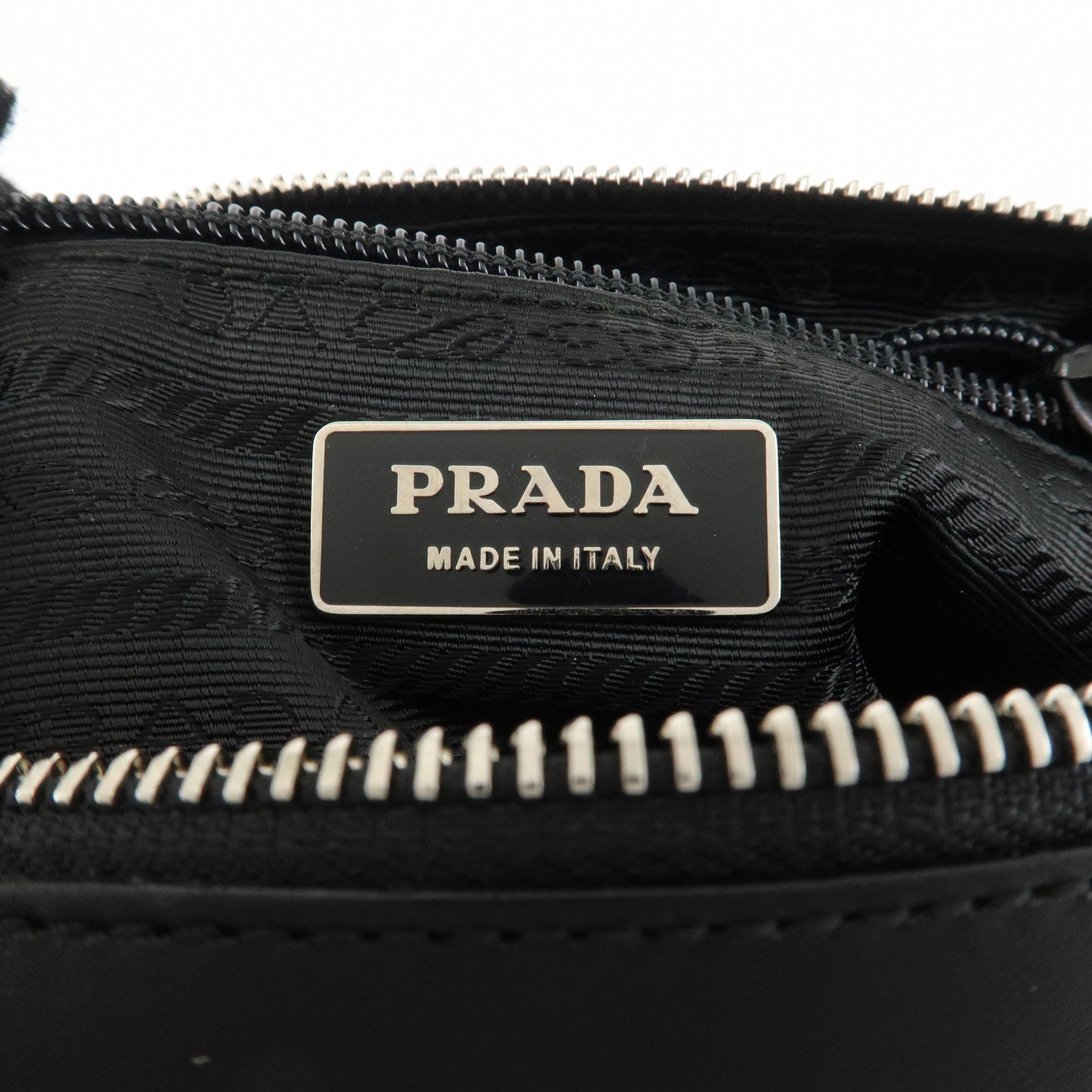 PRADA Leather Mini Boston Bag Hand Bag Black Used