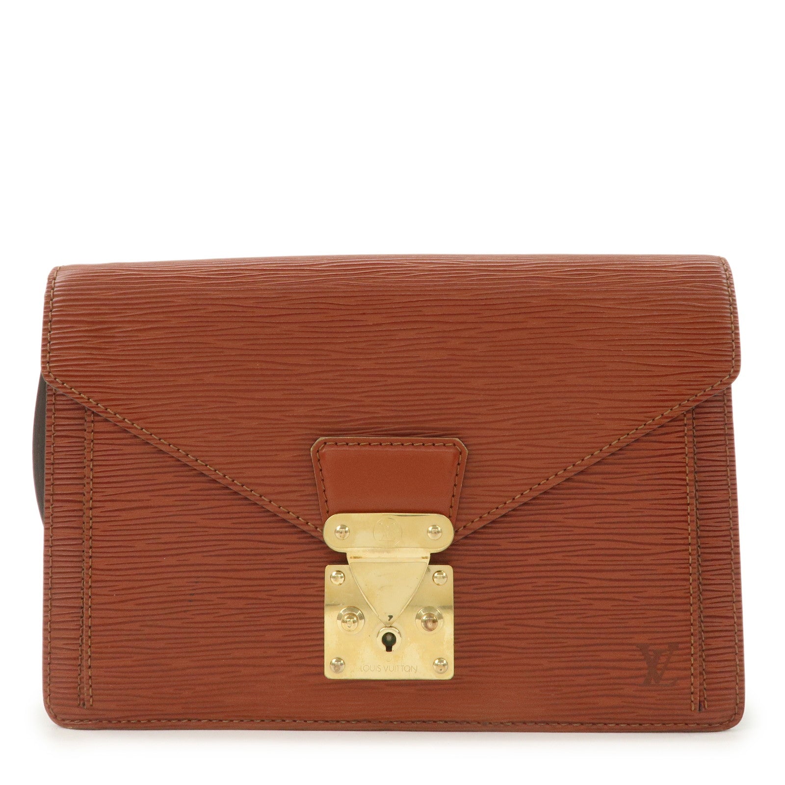 Louis Vuitton Epi Sellier Dragonne Clutch Bag Kenya Brown M52618