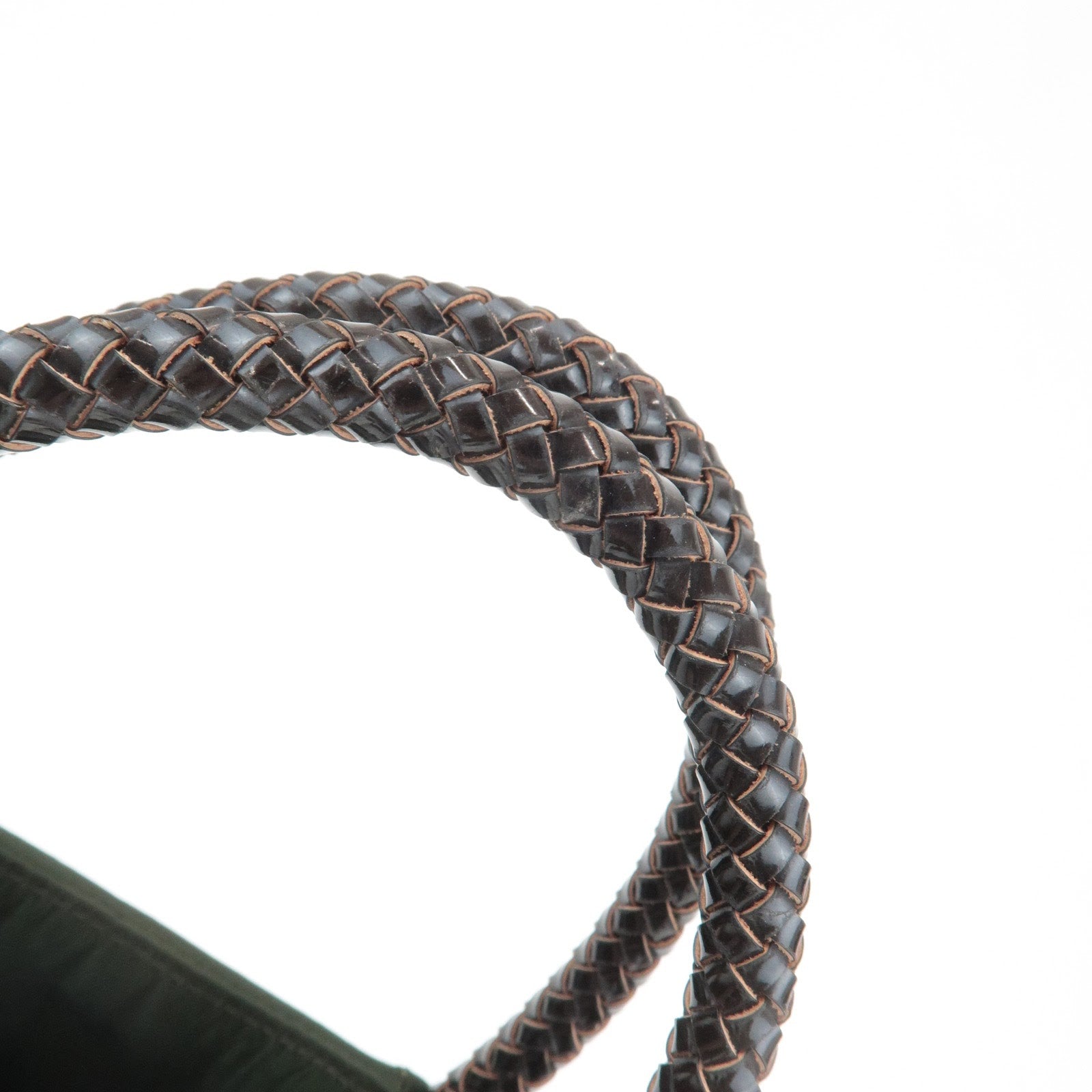 Christian Dior Leather Unborn Calf Tote Bag Leopard Beige Brown Used