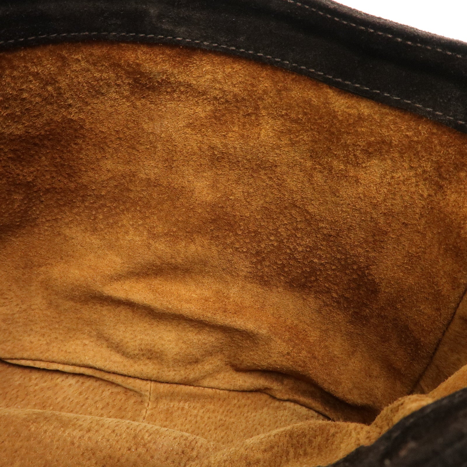 FENDI Zucca Suede Flap Shoulder Bag Crossbody Bag Brown