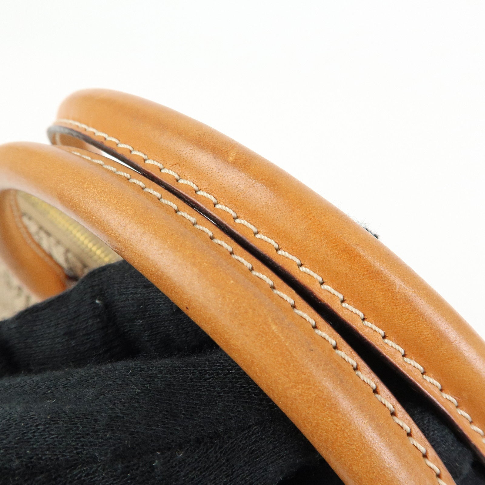 Christian Dior Trotter Street Chic Canvas Leather Hand Bag Camel