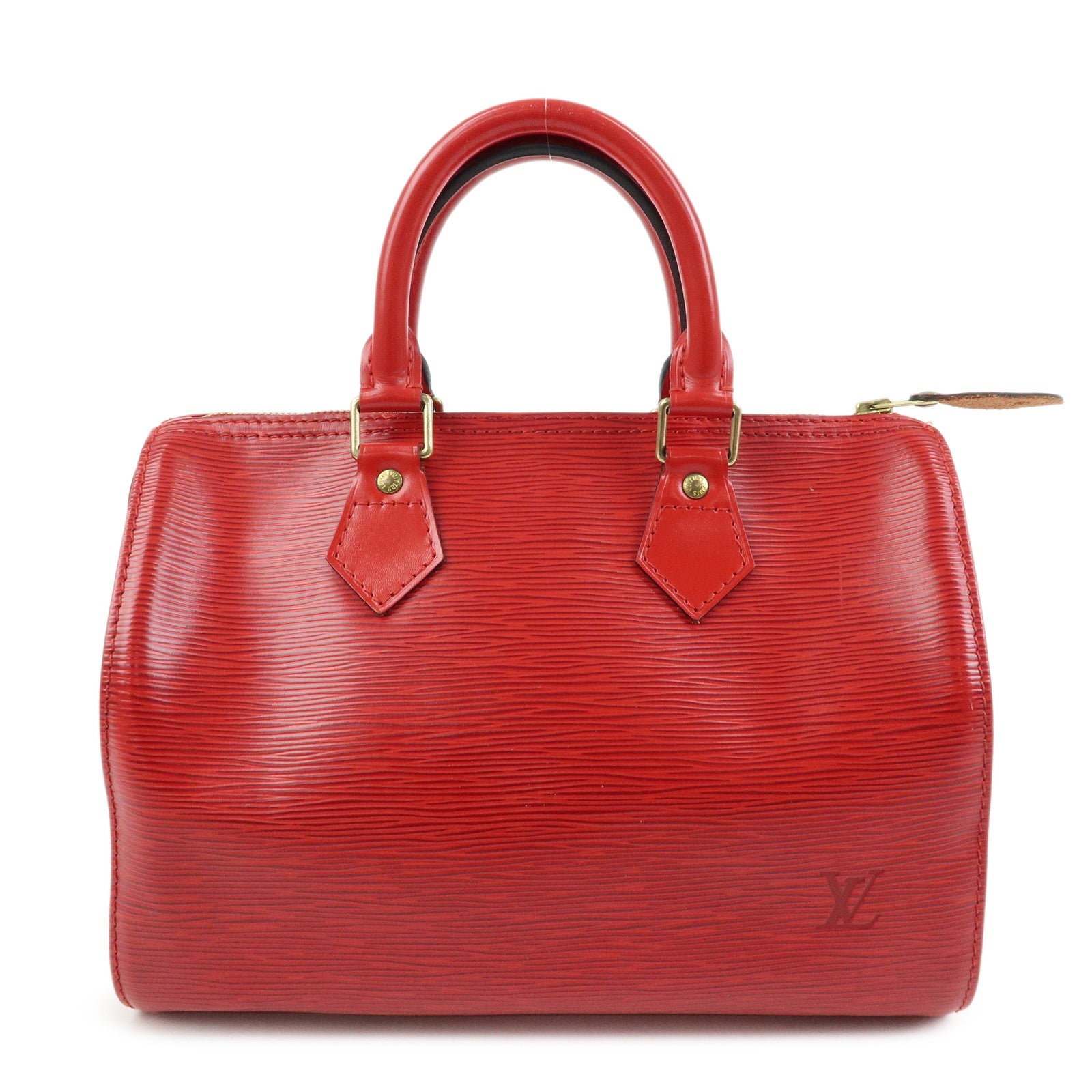 Louis Vuitton Epi Speedy 25 Boston Hand Bag Castilian Red M43017