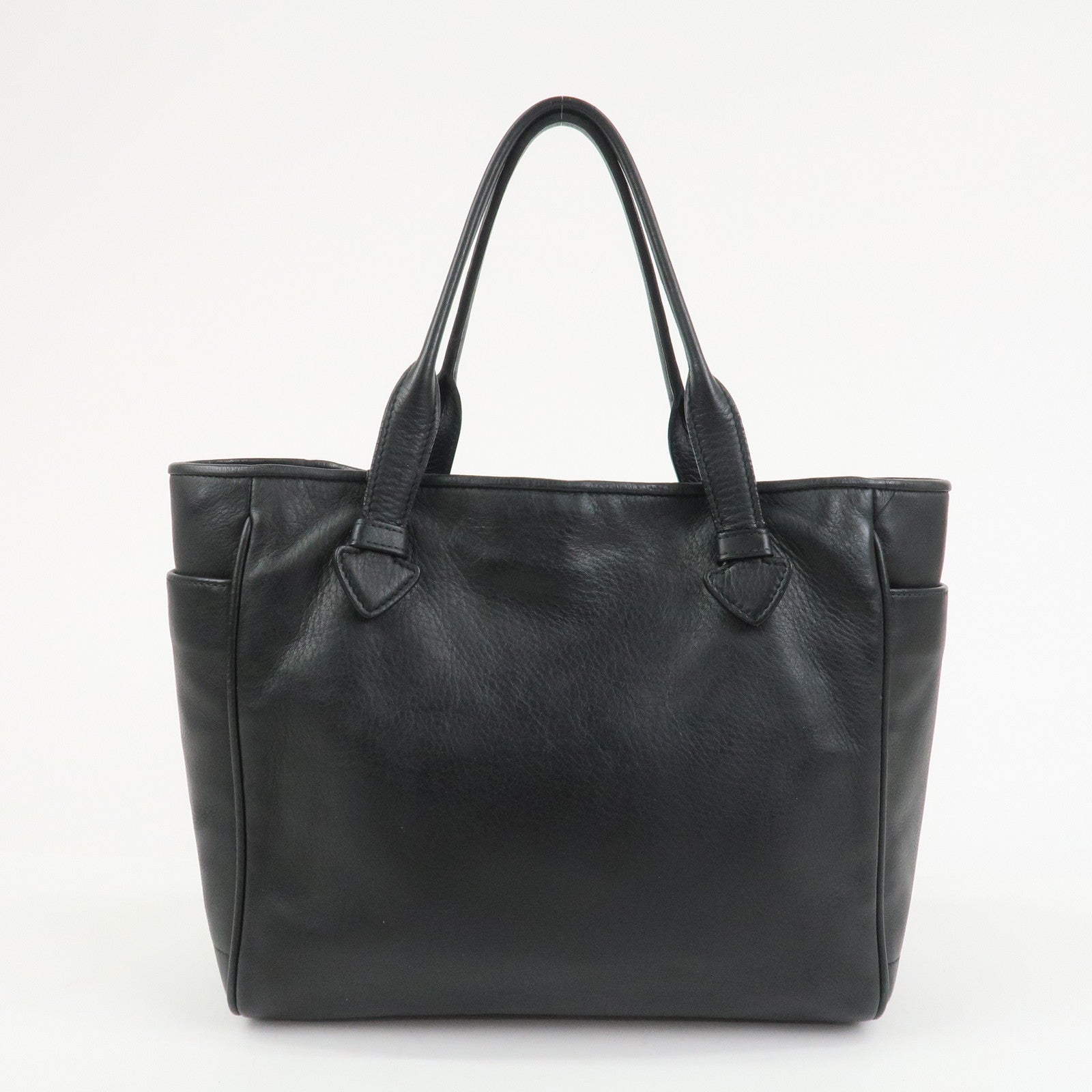 LOEWE Heritage Calf Leather Tote Bag Hand Bag Black