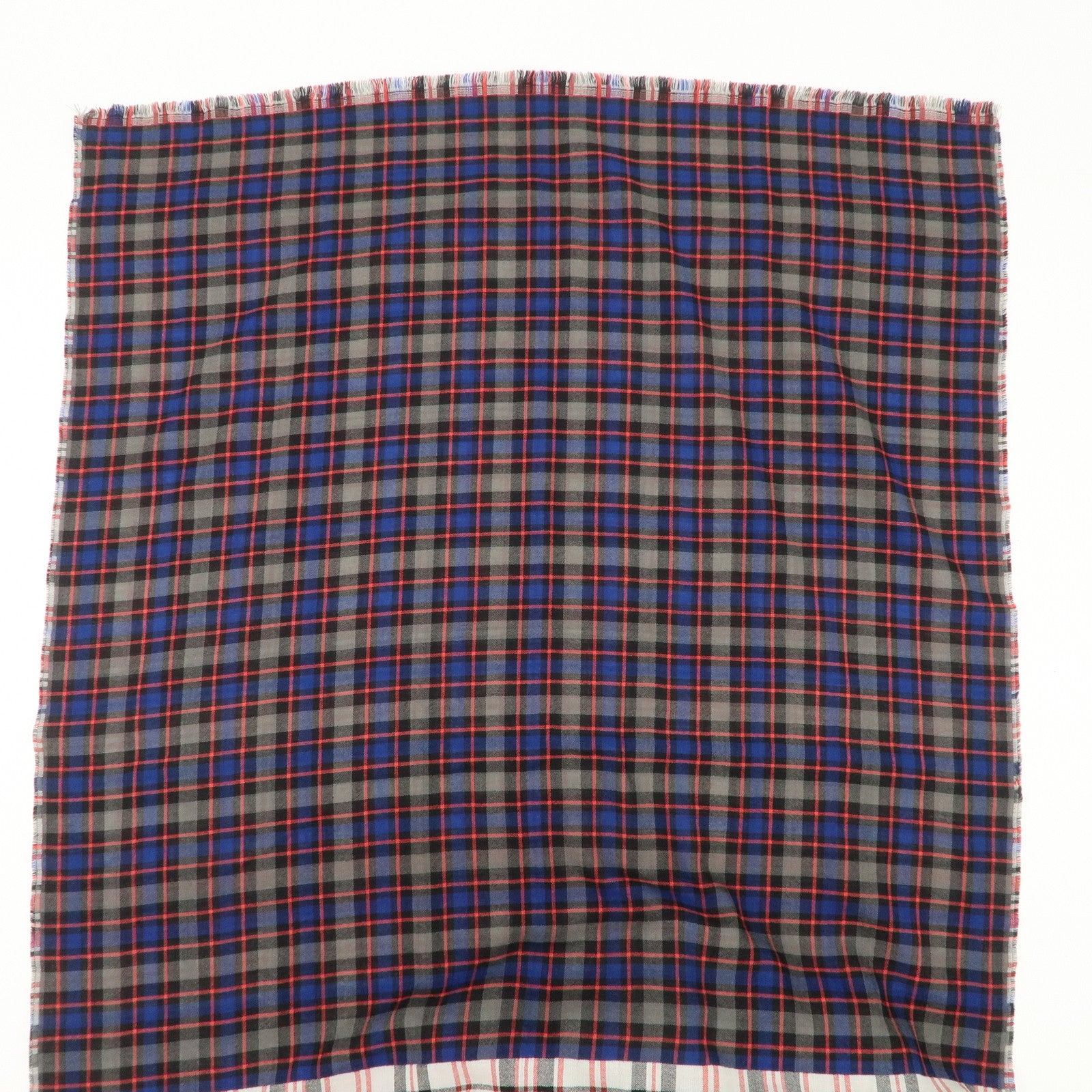 Louis Vuitton Etole Monogram Wool Silk Scarf Plaid Black Red M70333