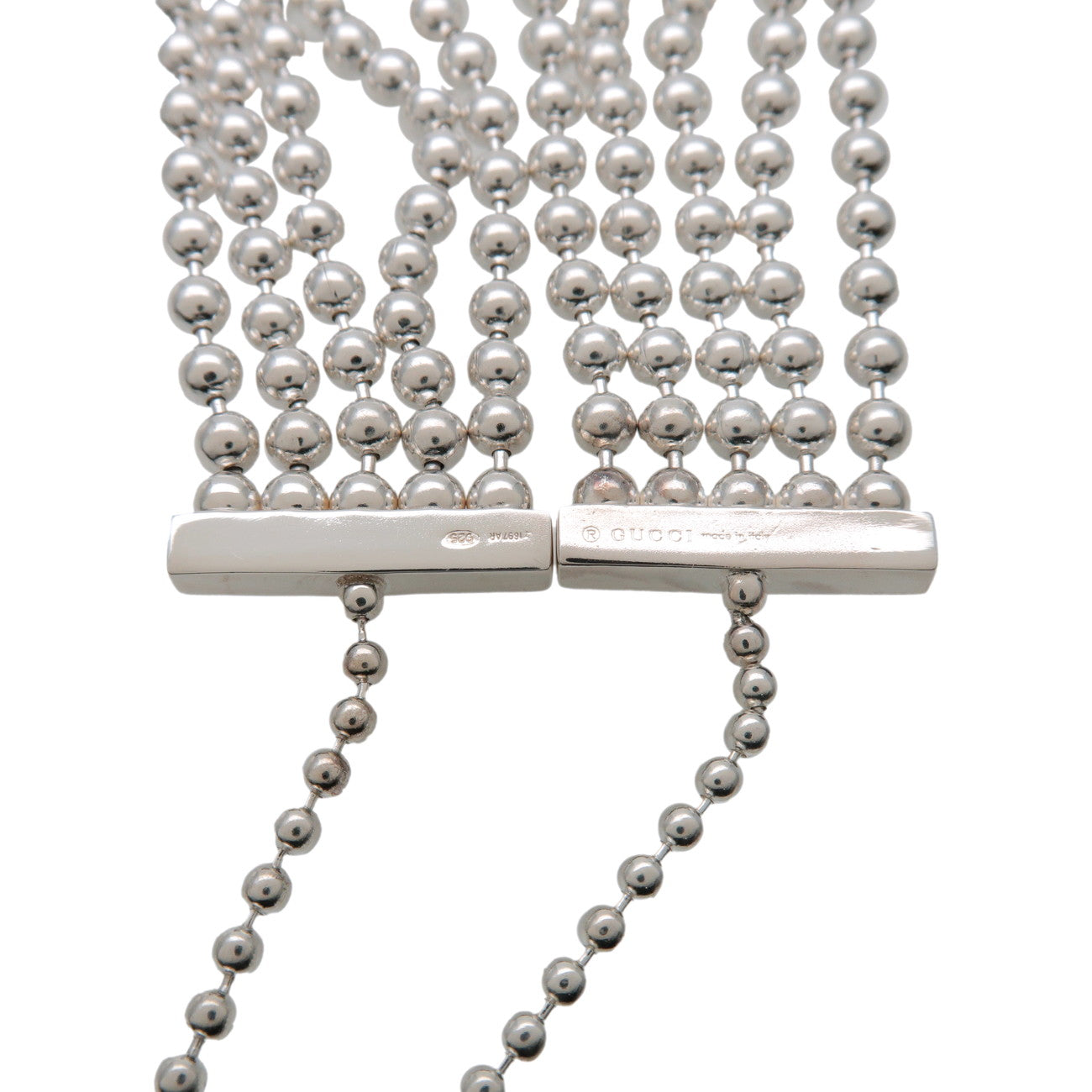 GUCCI GUCCI G Logo 5 Strand Ball Chain Bracelet SV925 Silver