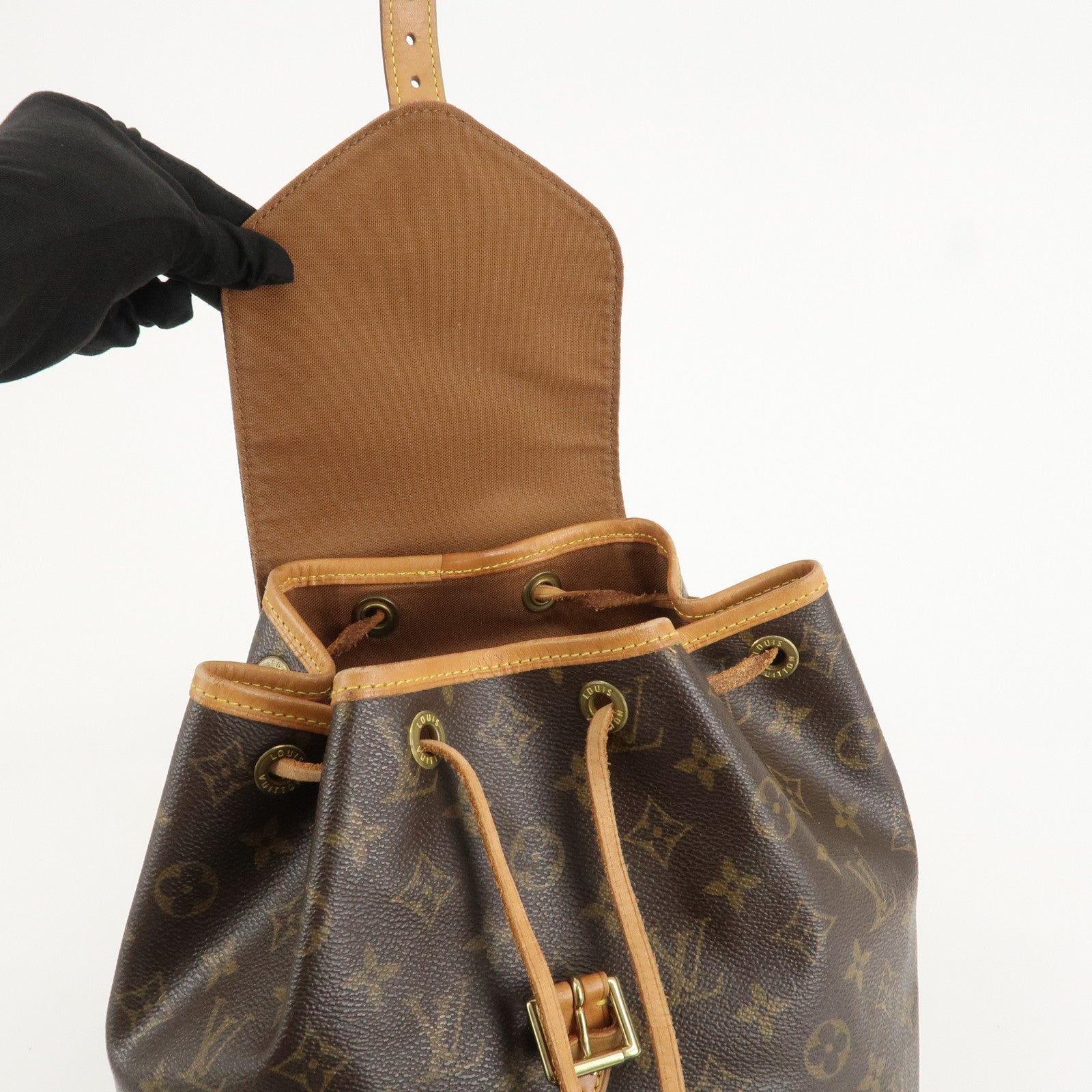 Louis Vuitton Monogram Canvas Montsouris MM Backpack Brown M51136 Used
