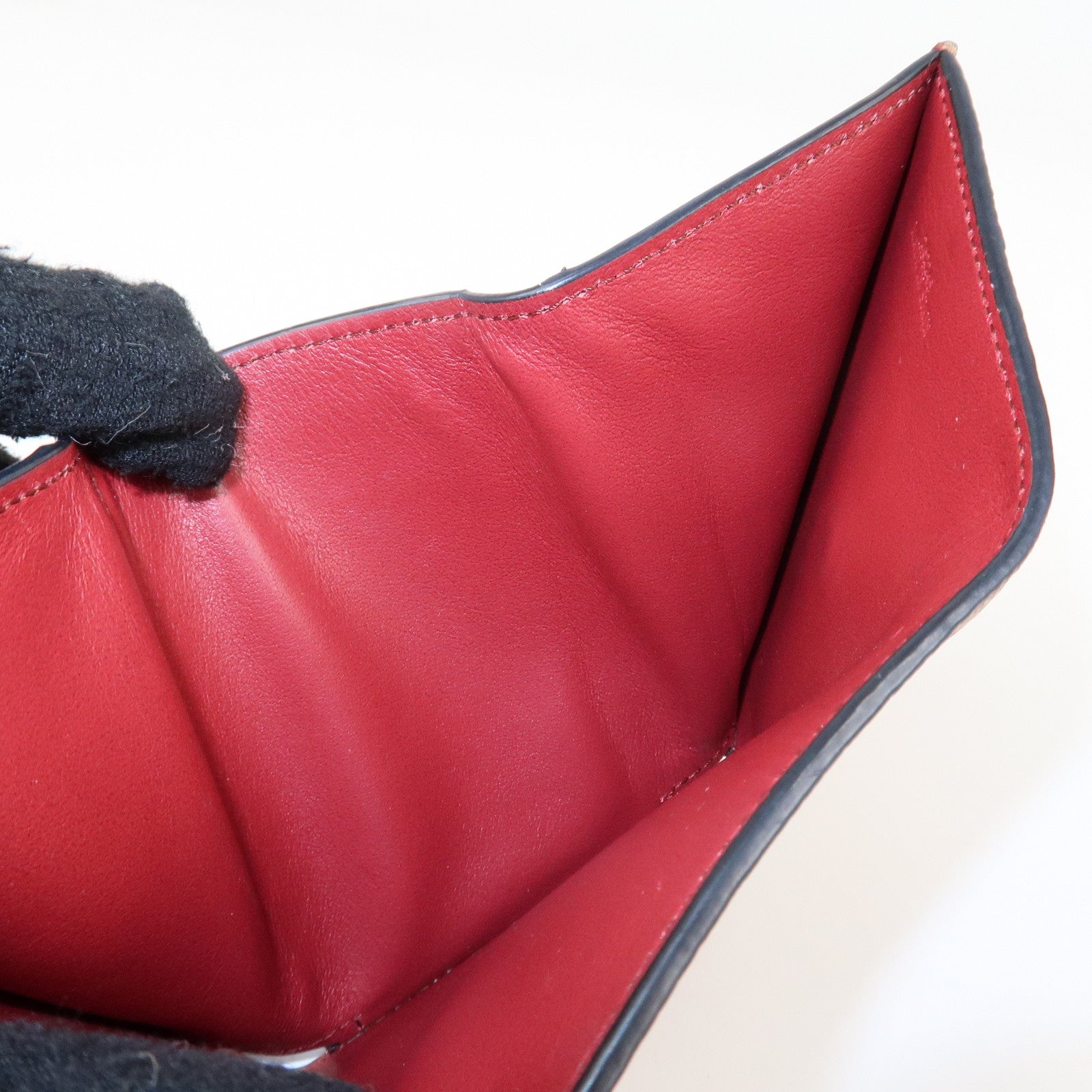 LOEWE Leather Tri-fold Compact Wallet Brown Used