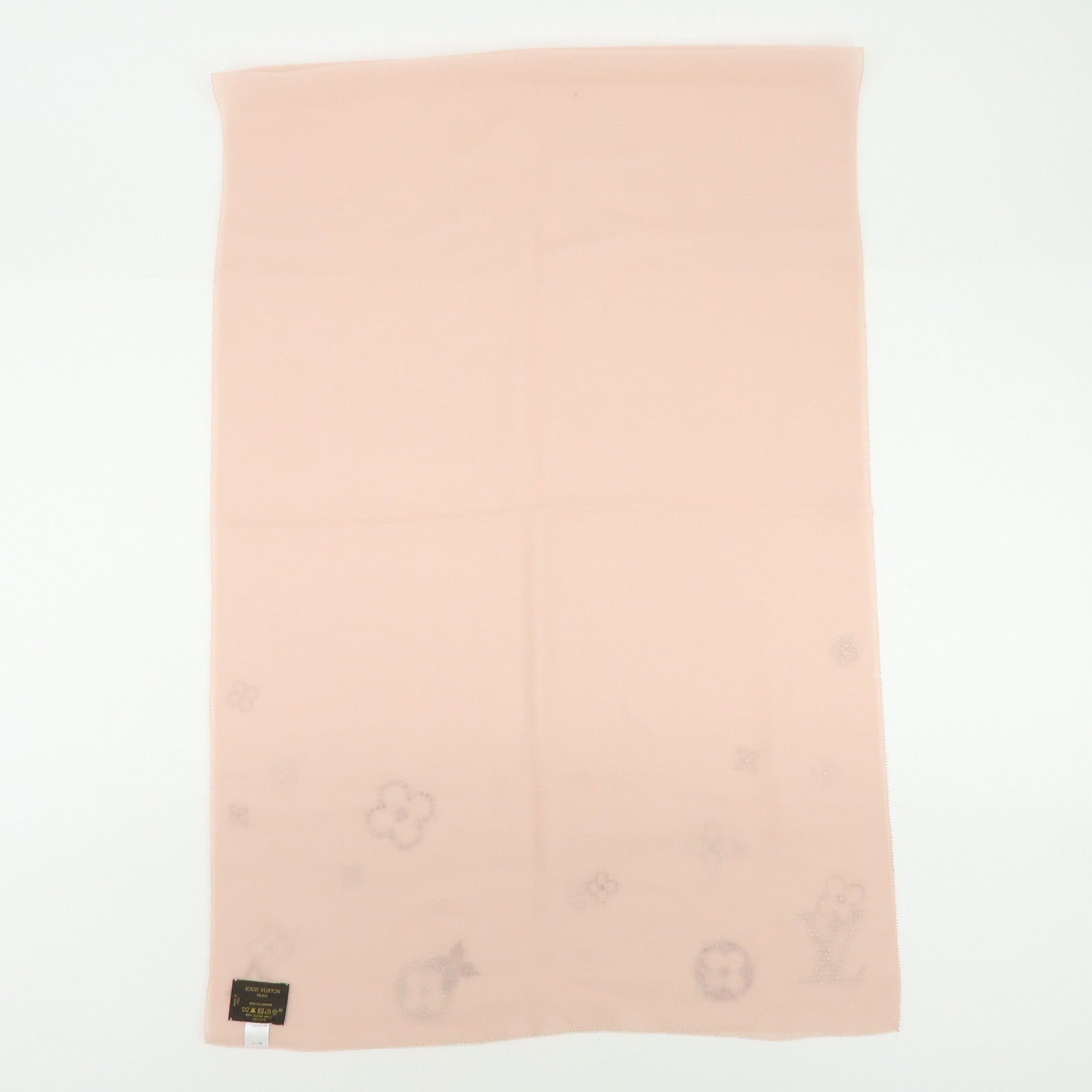 Louis Vuitton Monogram Cashmere 100% Scarf Etoile Monte Carlo Pink