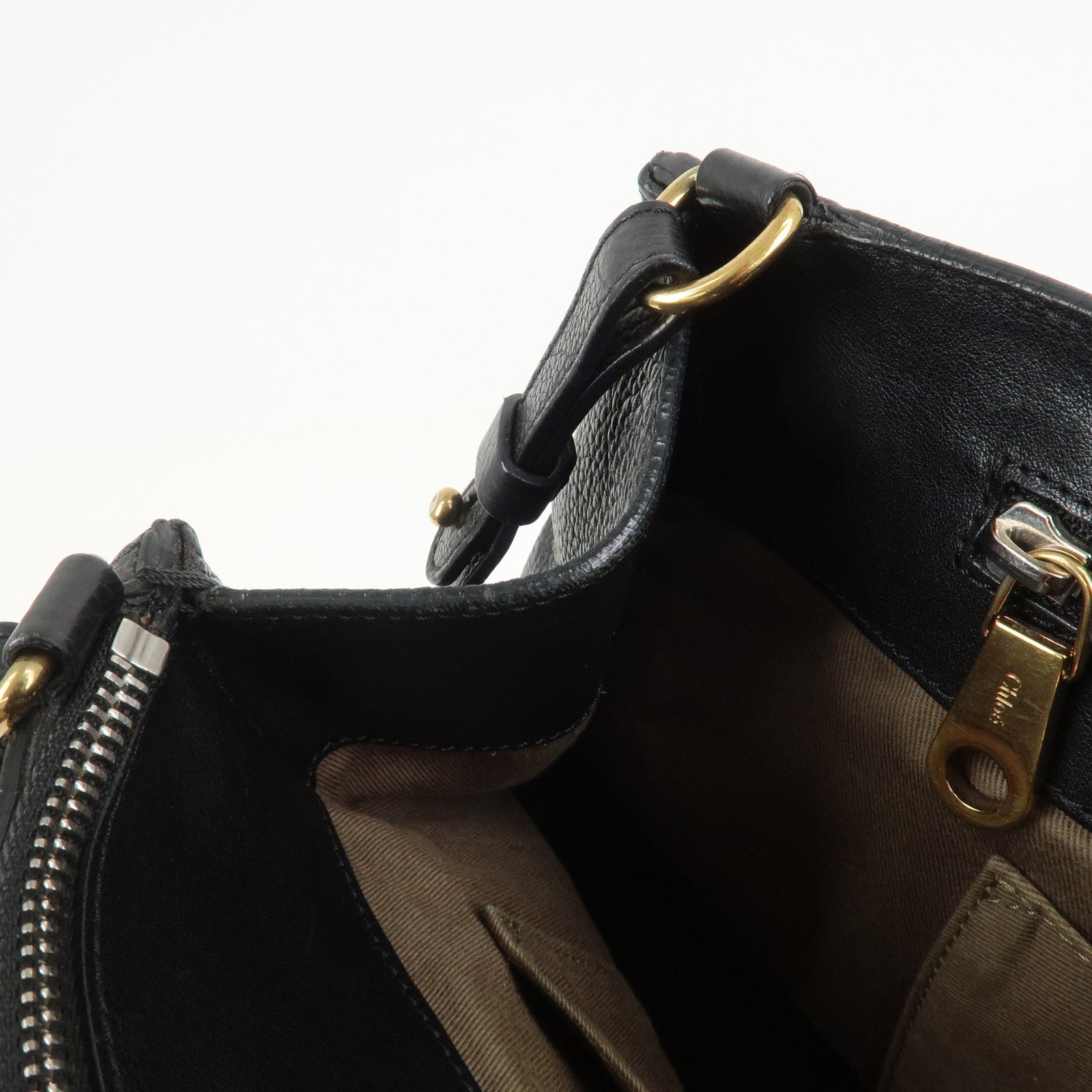 Chloe Paddington Leather 2Way Bag Shoulder Bag Black