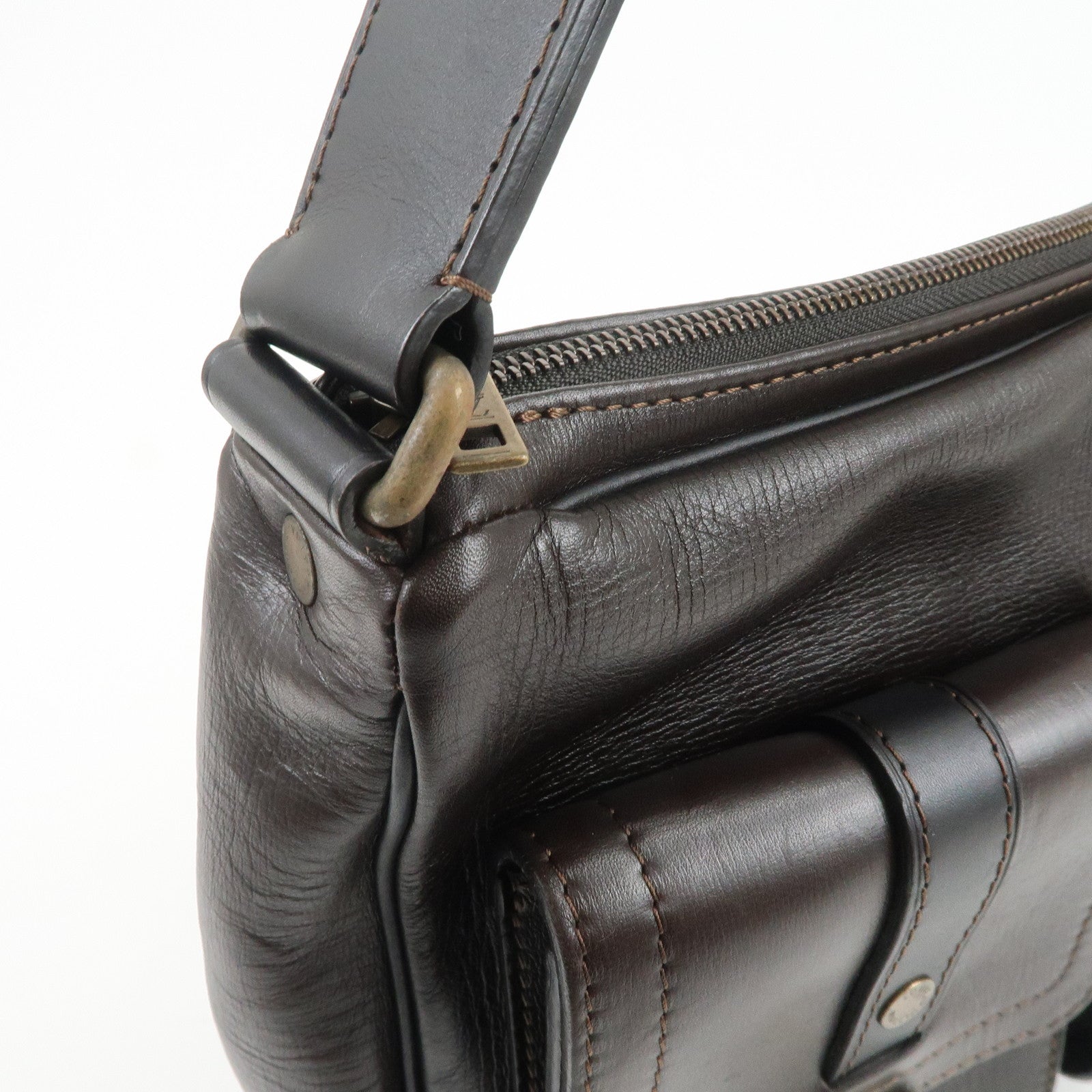 Louis Vuitton Utah Wichita Calf Leather Messenger Bag Cafe M92990
