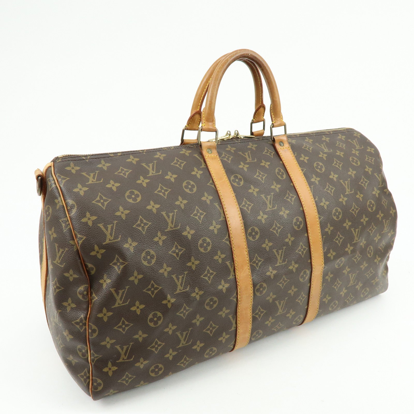 Louis Vuitton Monogram Keep All 55 Bandouliere Boston Bag M56714