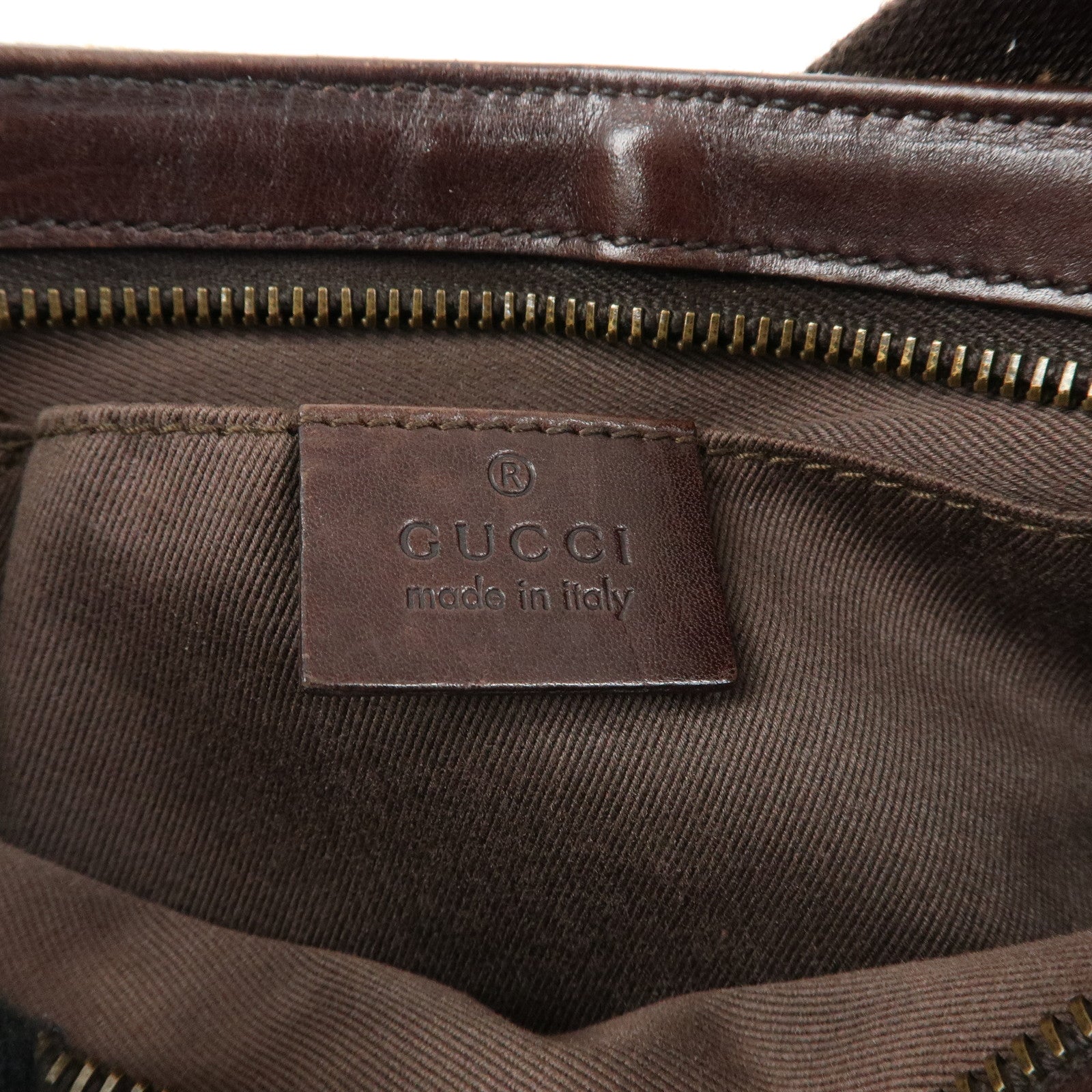 GUCCI GG Canvas Leather Mini Hand Bag Pouch Beige Brown 106644