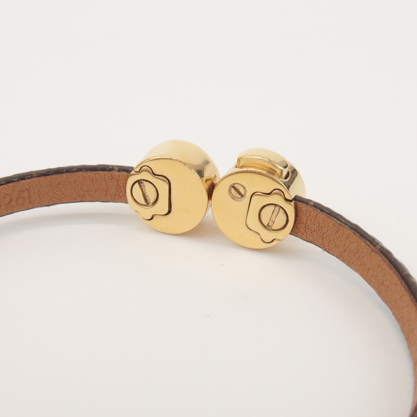 Louis Vuitton Monogram Historic Mini Bracelet Size 17 Brown M6407F