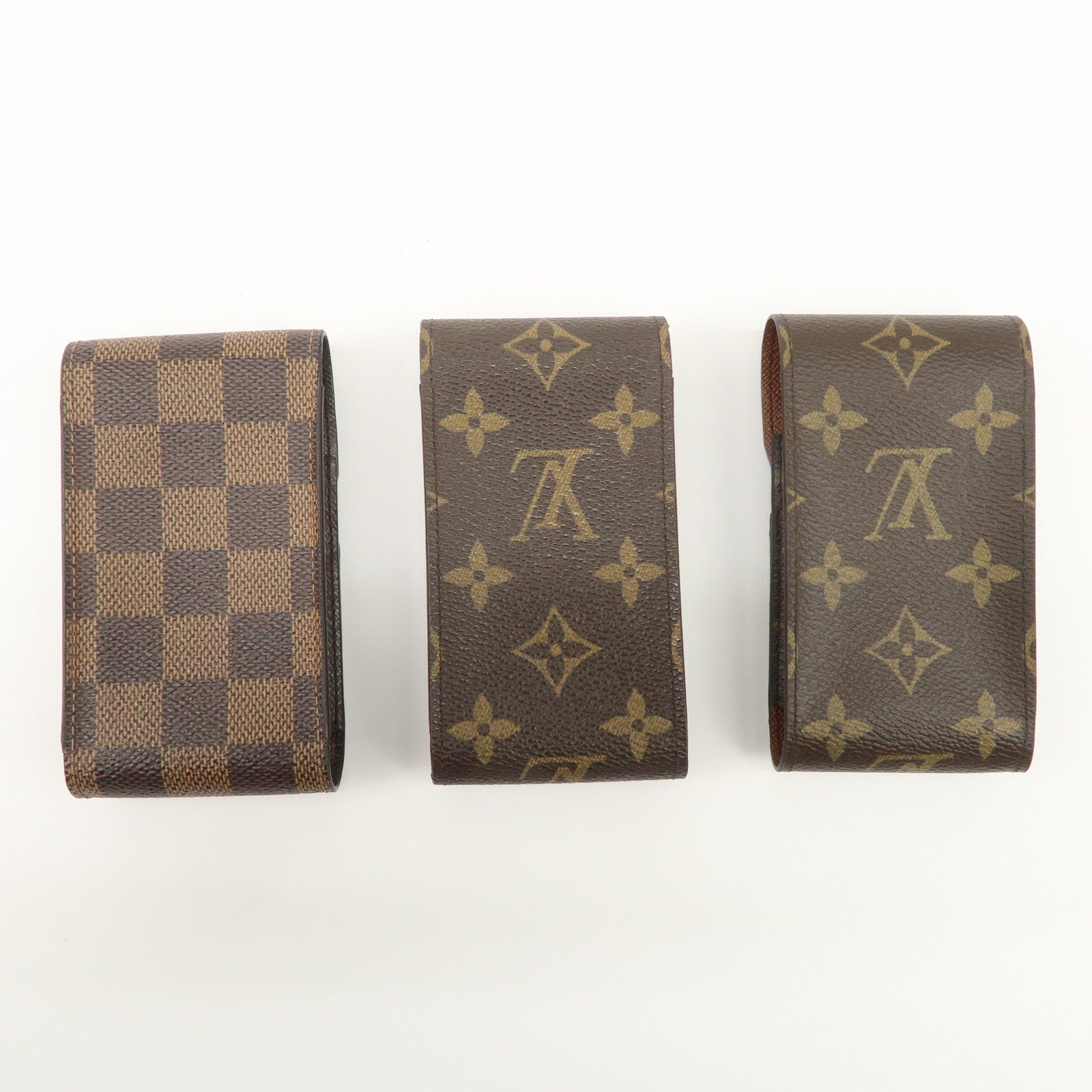 Louis Vuitton Set of 3 Monogram Damier Cigarette Case M63024/N63024 Used