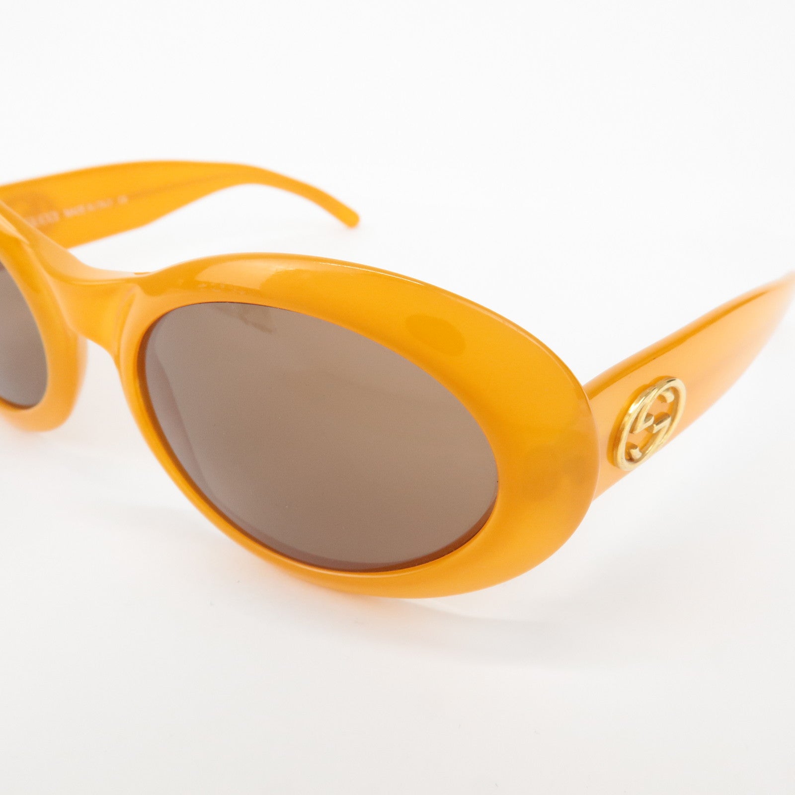 GUCCI Interlocking G Plastic Sunglasses Orange GG2400/N/S 56隨・ス。22 Used