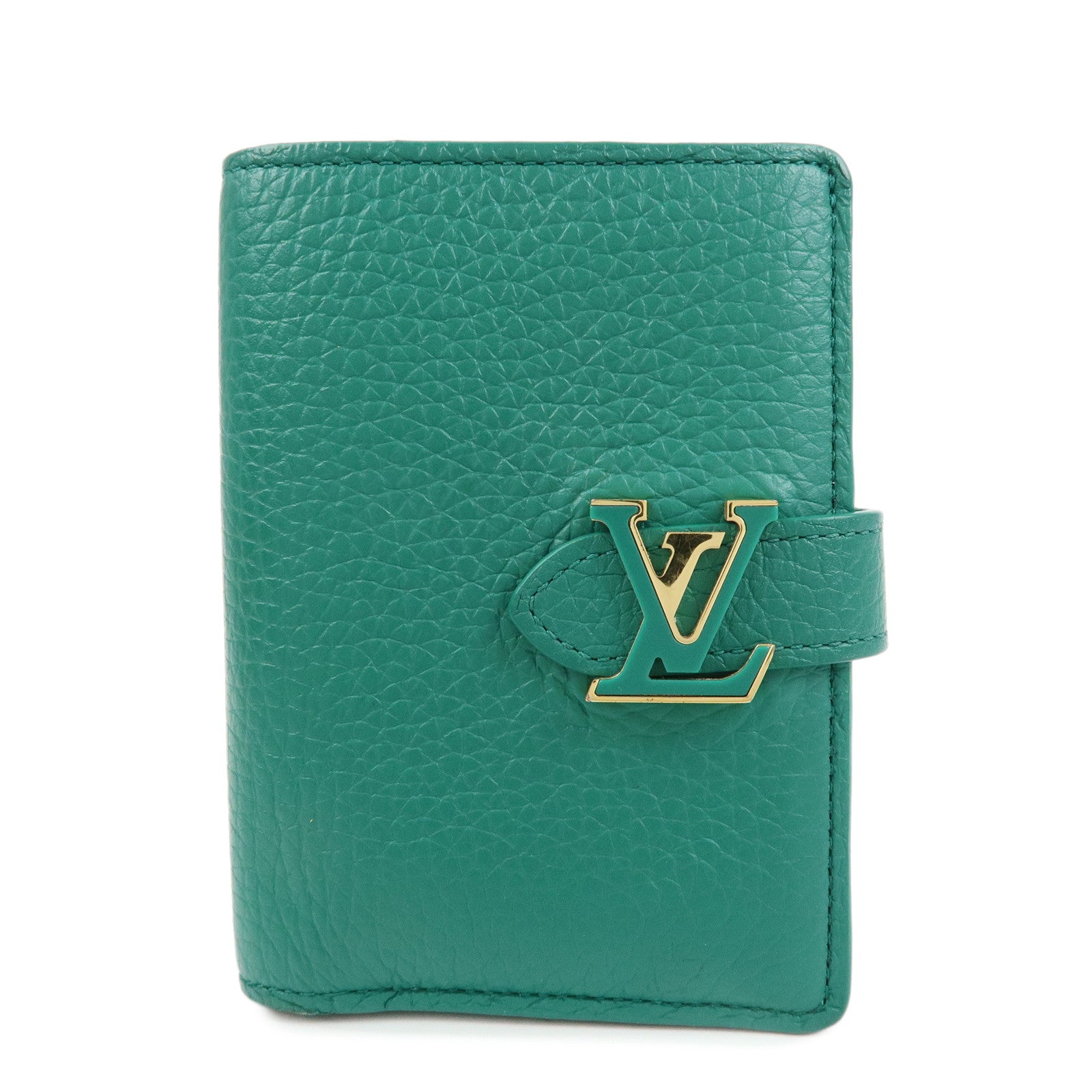 Louis Vuitton Taurillon Leather Vertical Compact Wallet M82438