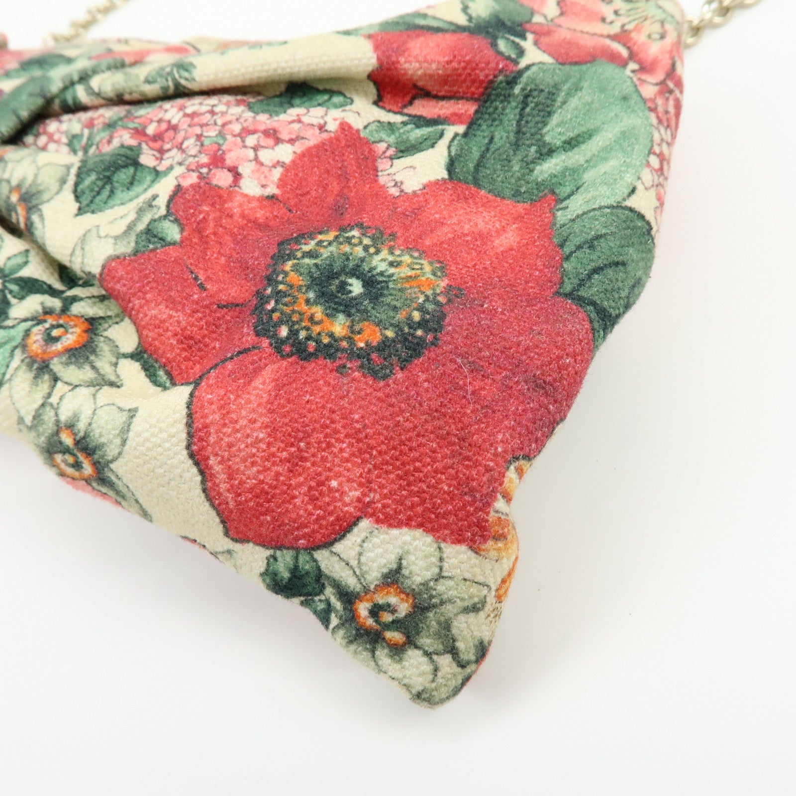 VALENTINO RED Valentino Canvas Ribbon Flower Chain Shoulder Bag