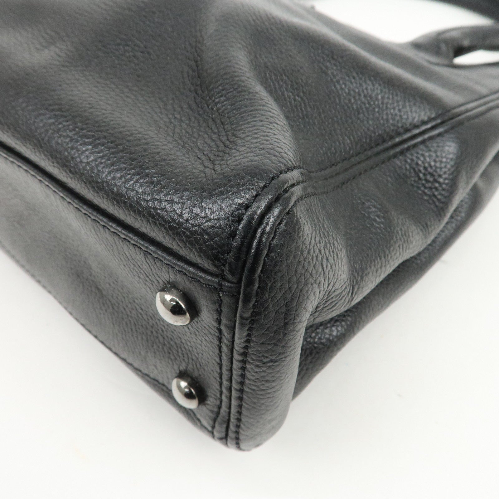 CHANEL 2.55 Caviarskin Executive Tote Bag Hand Bag Black