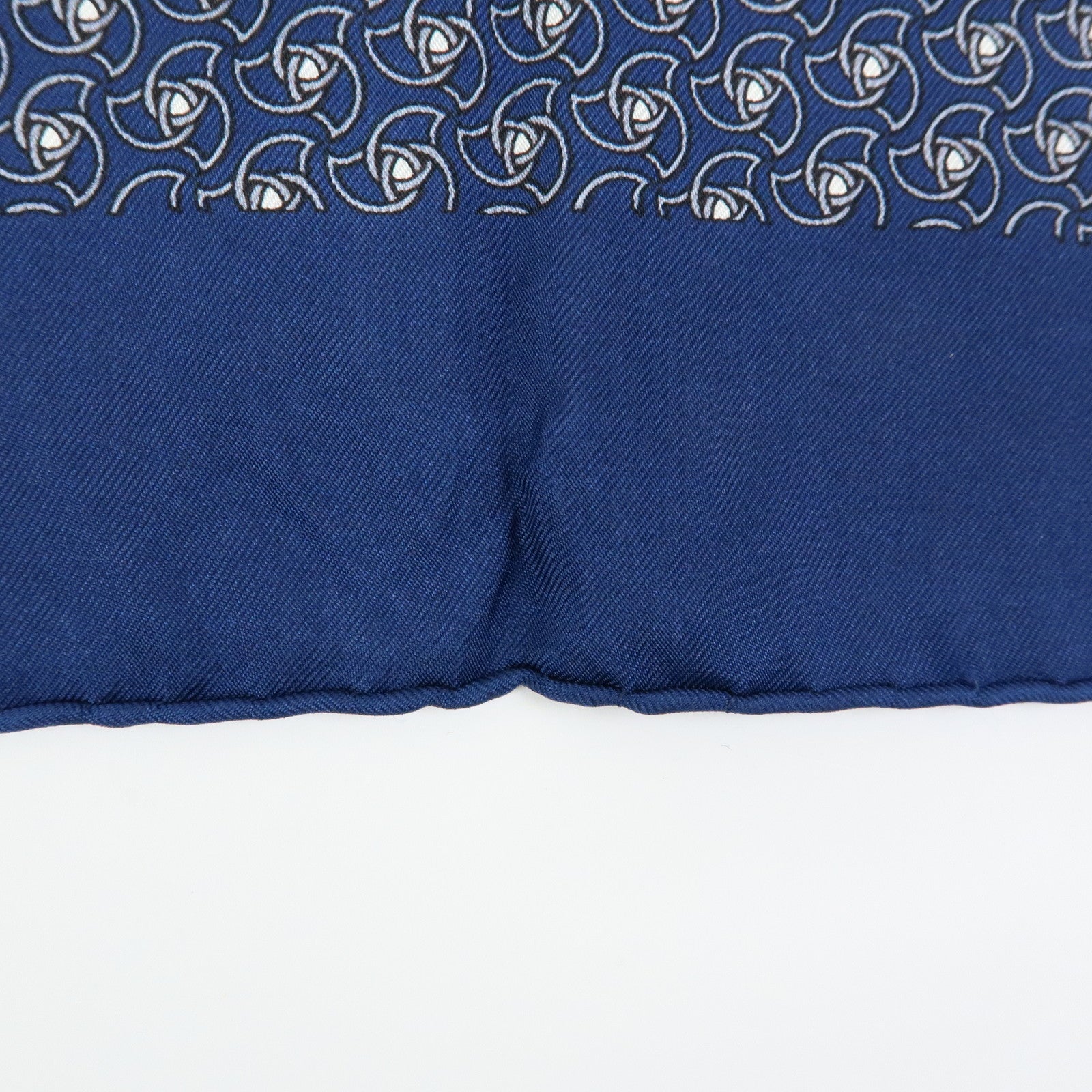 HERMES Carre 45 Set of 2 Silk 100% Scarf Navy Green