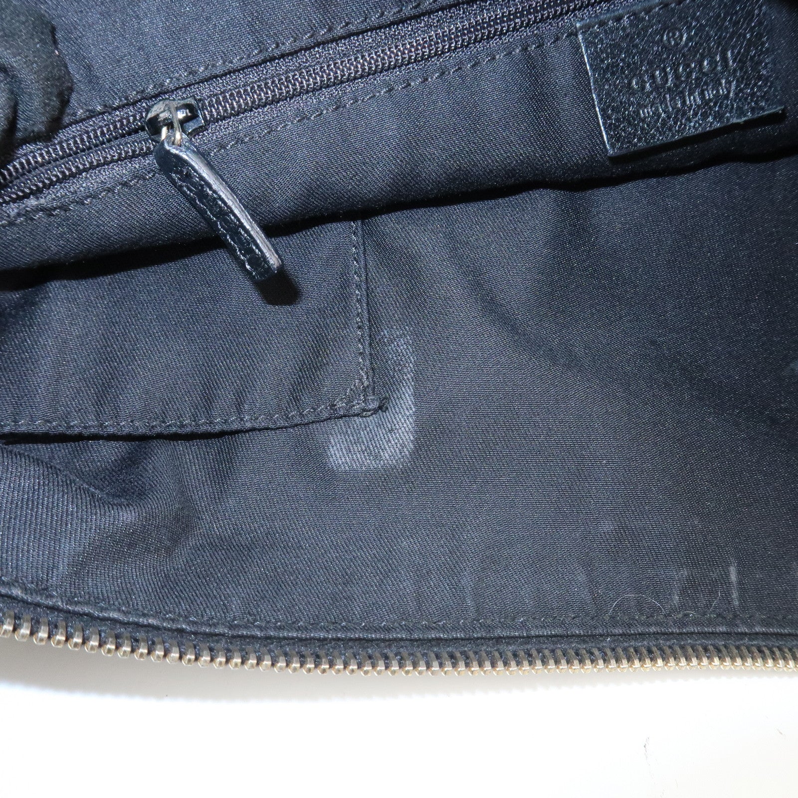 GUCCI Abbey GG Monogram Front Pocket Shoulder Bag Black 153025