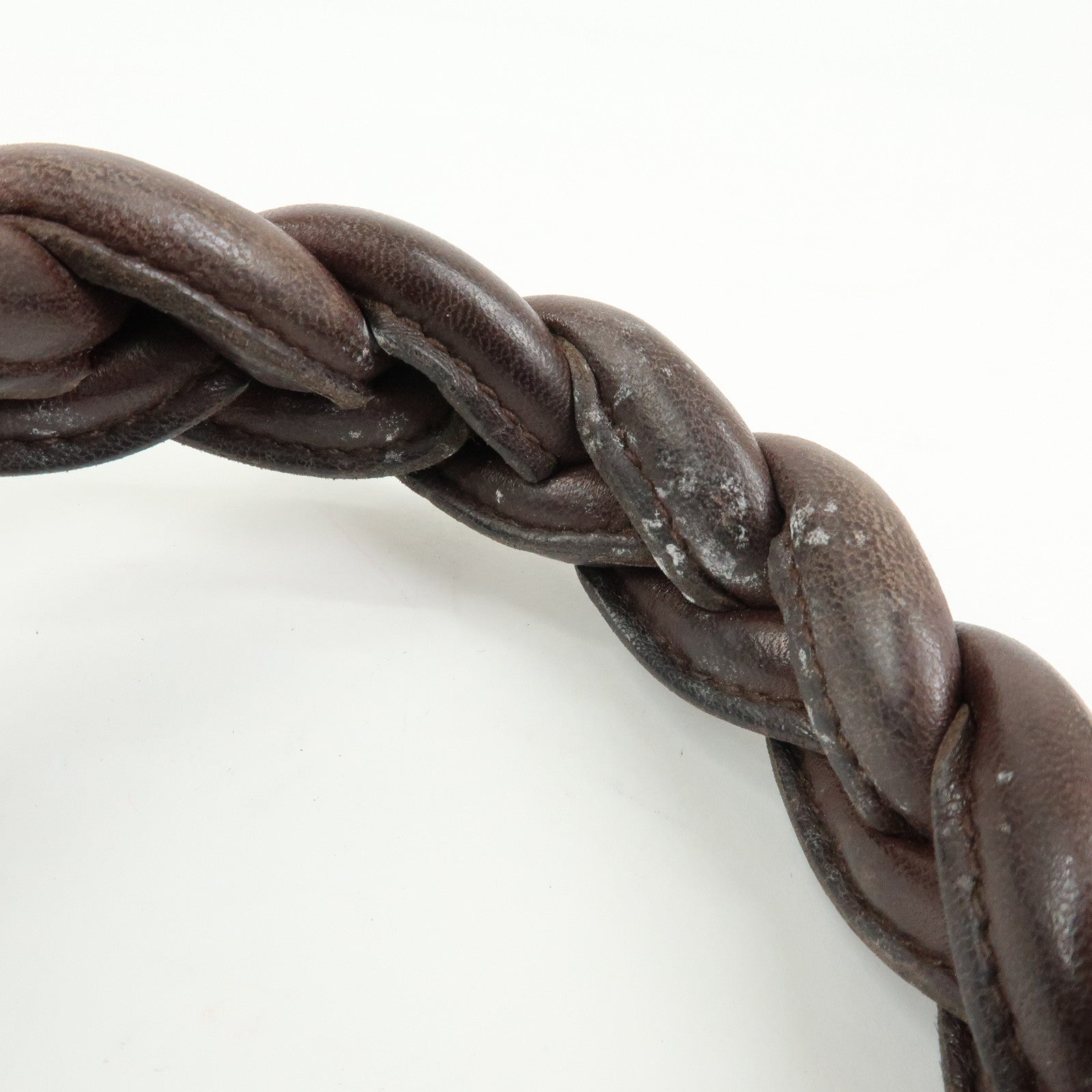 BOTTEGA VENETA Canvas Leather Tote Bag Hand Bag Brown