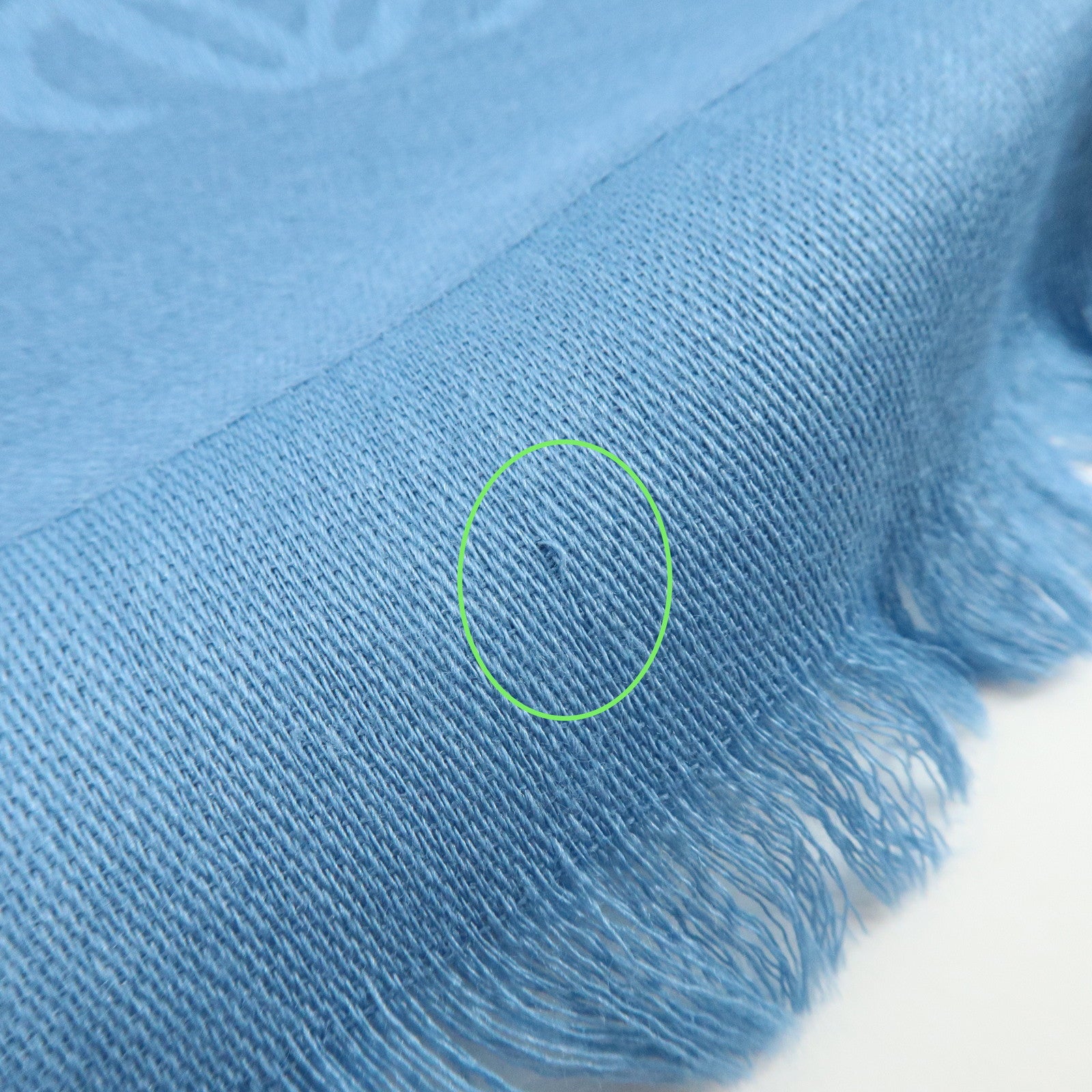 LOEWE Anagram Wool Silk 32×184 Scarf Blue