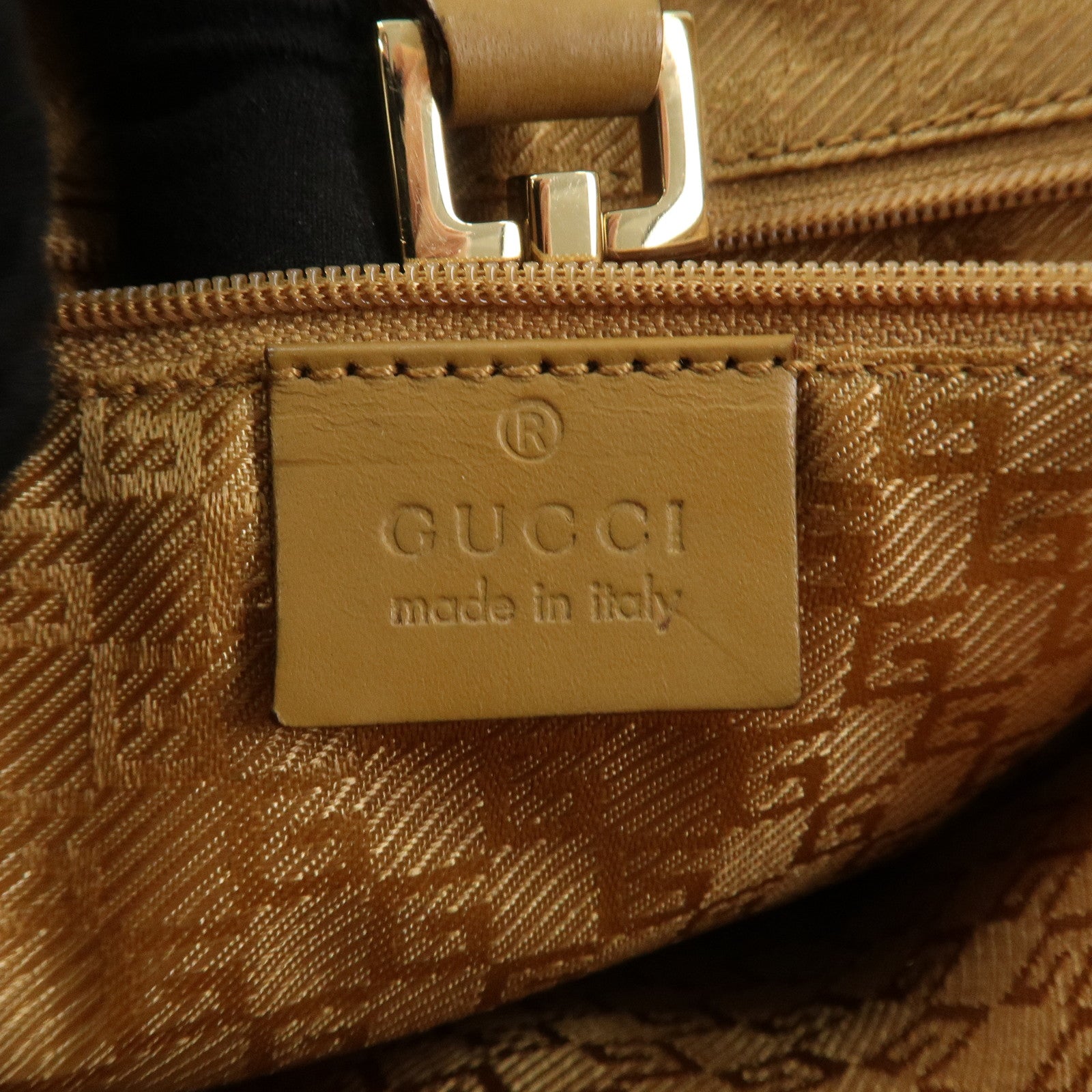 GUCCI Jackie Suede Shoulder Bag Hand Bag Pink Light Brown 001.3306