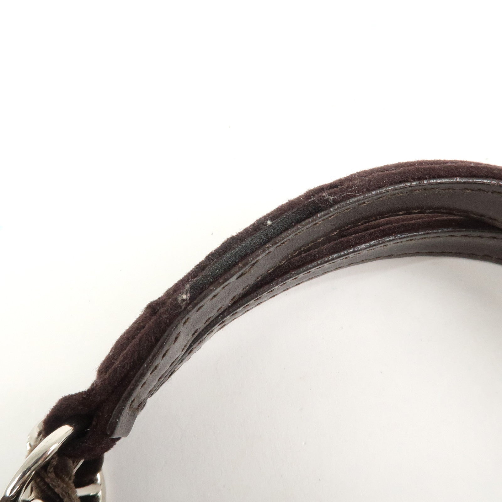 Christian Dior Trotter Romantic PVC Suede Hand Bag Brown