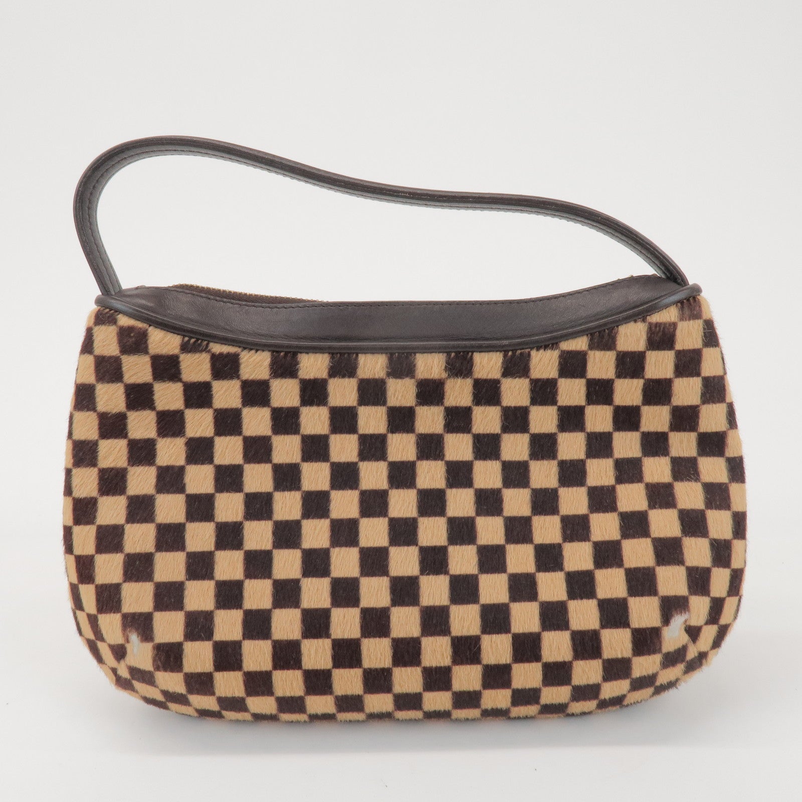 Louis Vuitton Damier Sauvage Tiger Hair Calf Hand Bag Brown M92132