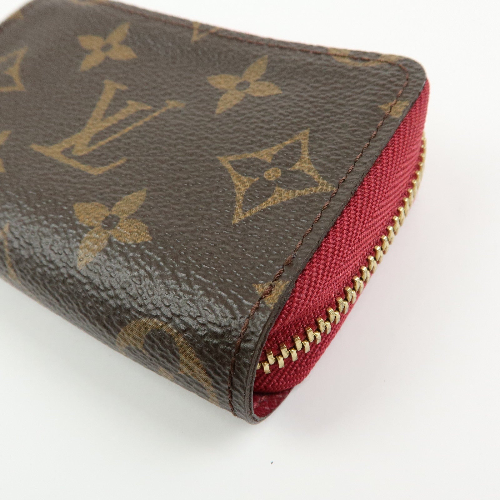 Louis Vuitton Monogram Multicartes Card Case Brown Fuchsia M61299