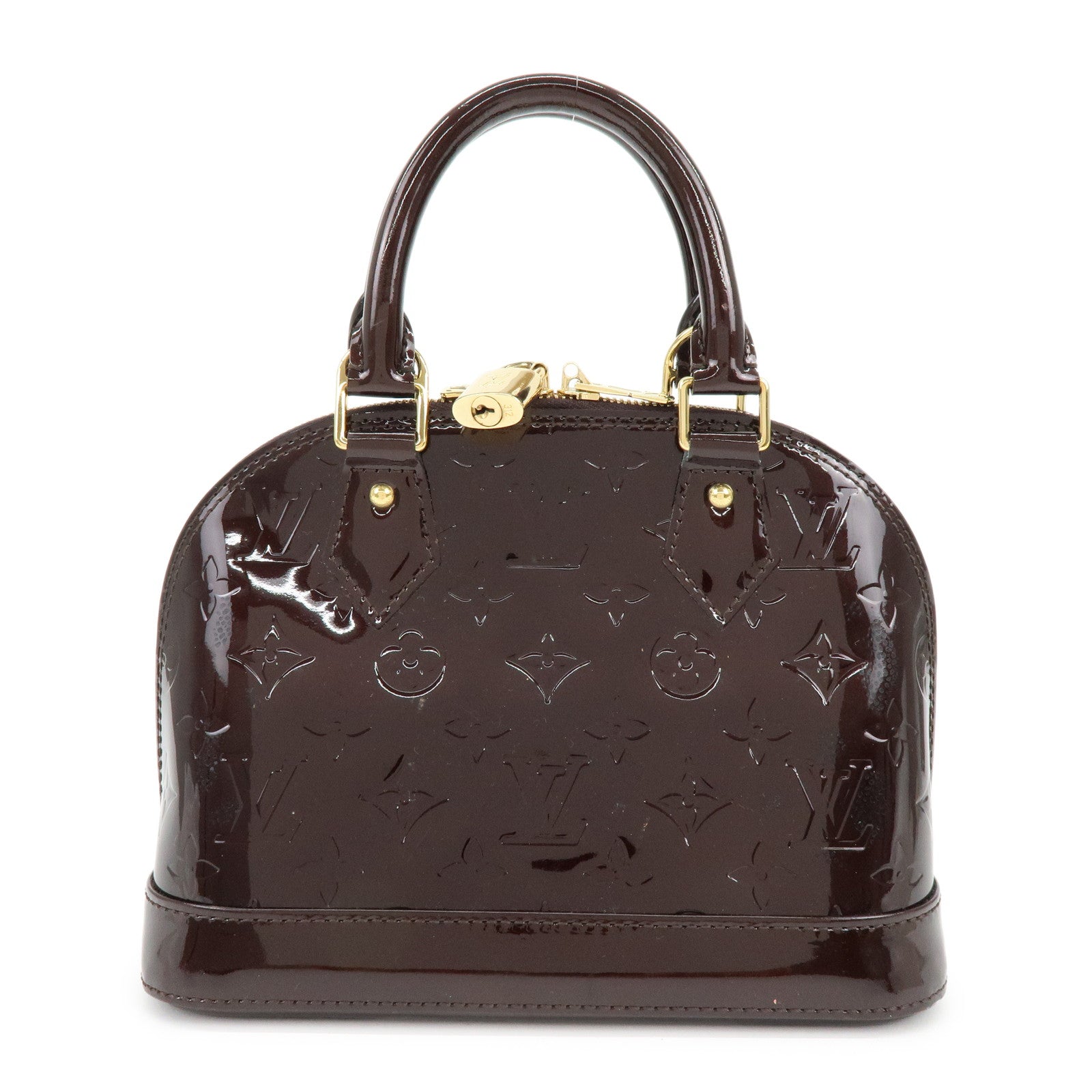 Louis Vuitton Monogram Vernis Alma BB 2Way Bag Amarante M91678