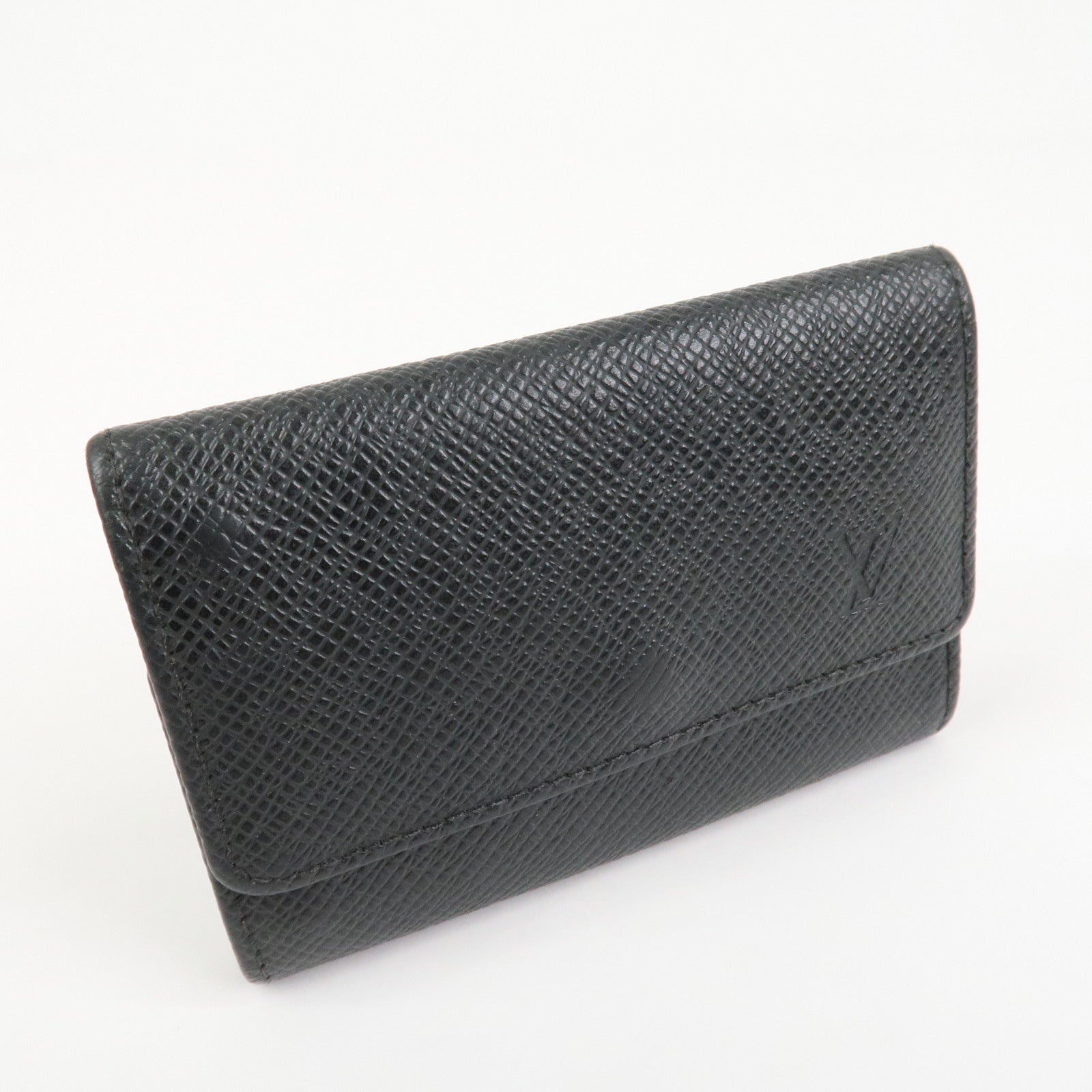 Louis Vuitton Taiga Multicles 6 Key Case Ardoise Black M30532
