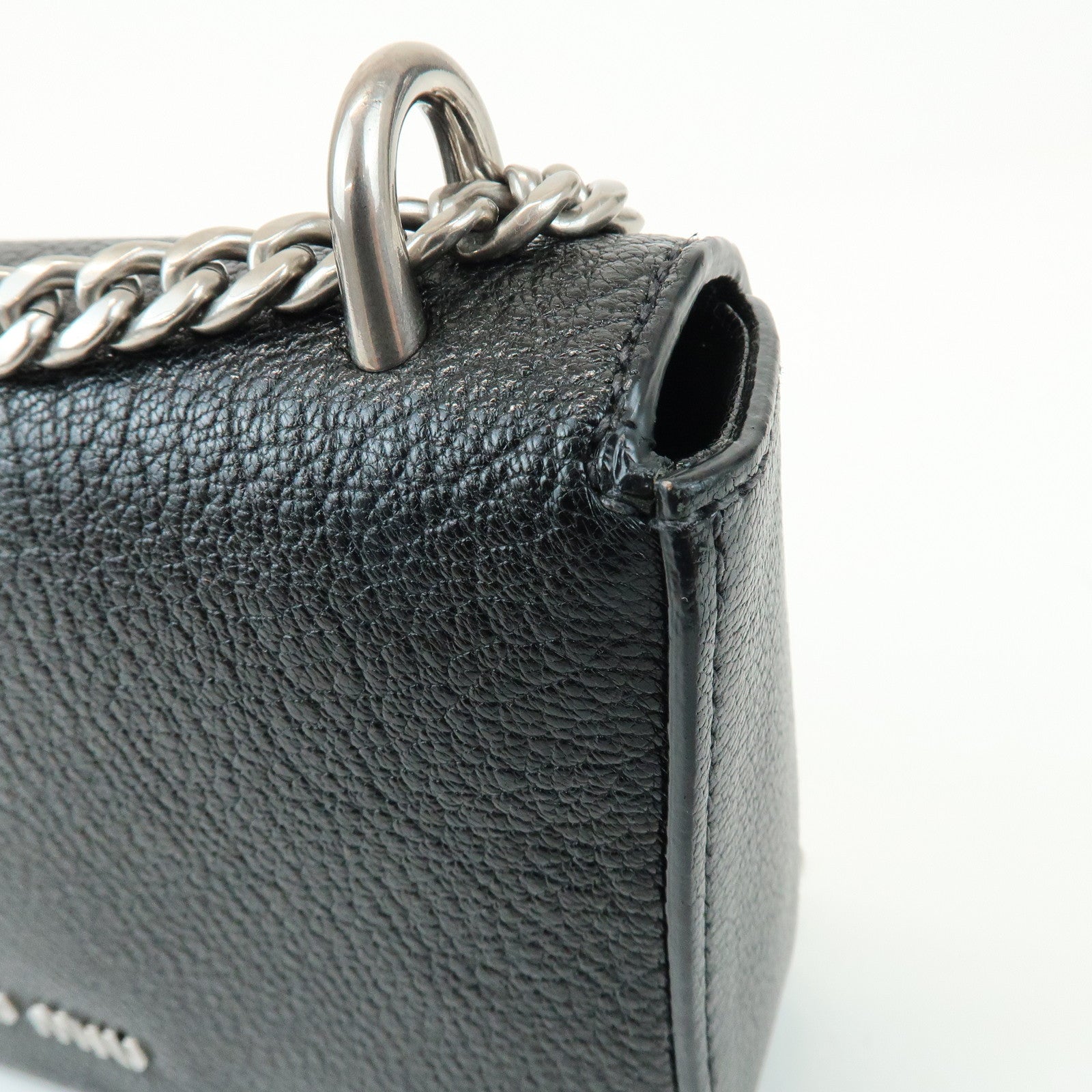 MIU MIU Chain Shoulder Bag Crossbody Bag Black 5BD153