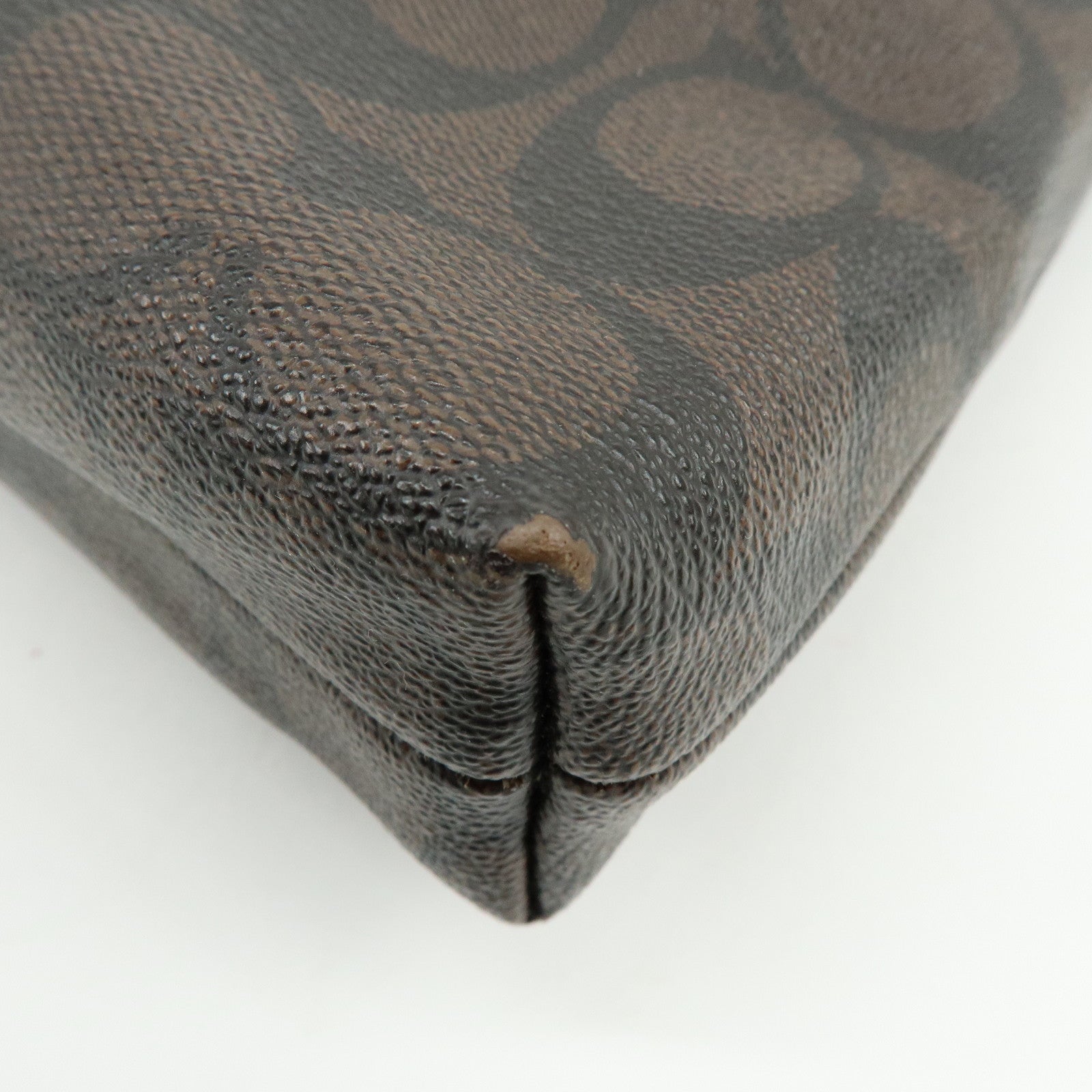 COACH Signature Margot Set of 2 PVC Leather Shoulder Hand Bag Brown