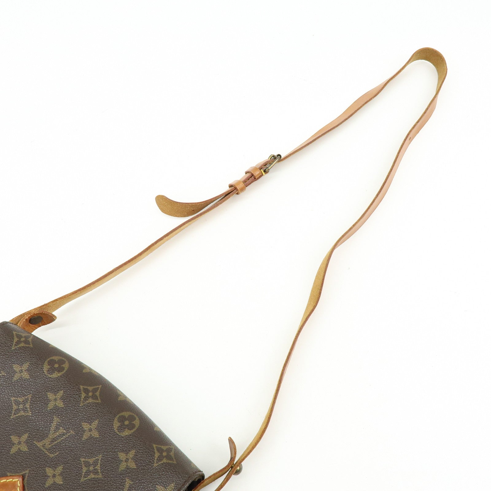 Louis Vuitton Monogram Cartouchiere MM Shoulder Bag Brown M51253