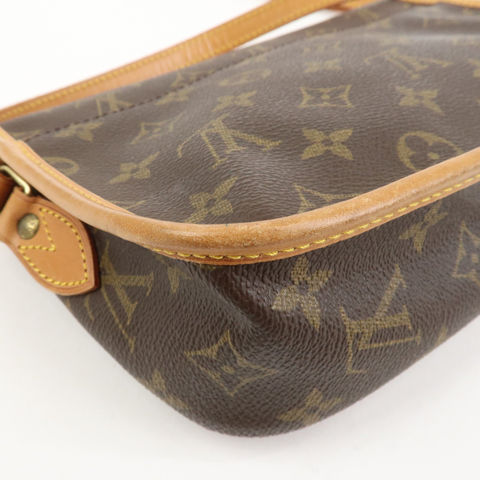 Louis Vuitton Monogram Gibeciere PM Shoulder Bag Brown M42248