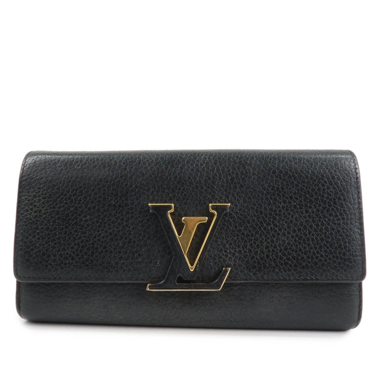 Louis Vuitton Portofoille Capucines Torillon Leather Wallet M61248 Used