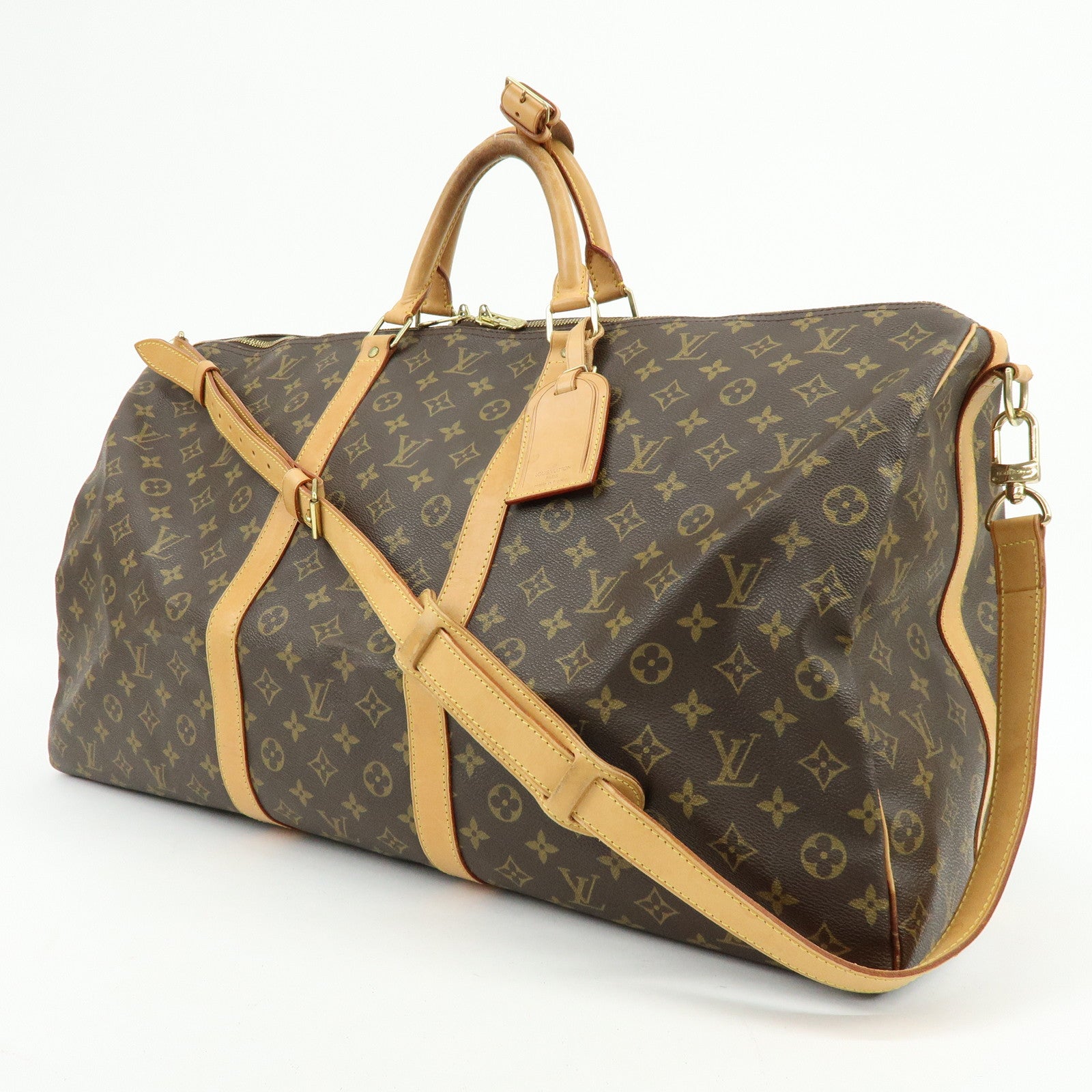 Louis Vuitton Monogram Keep All Bandouliere 60 Boston Bag M41412