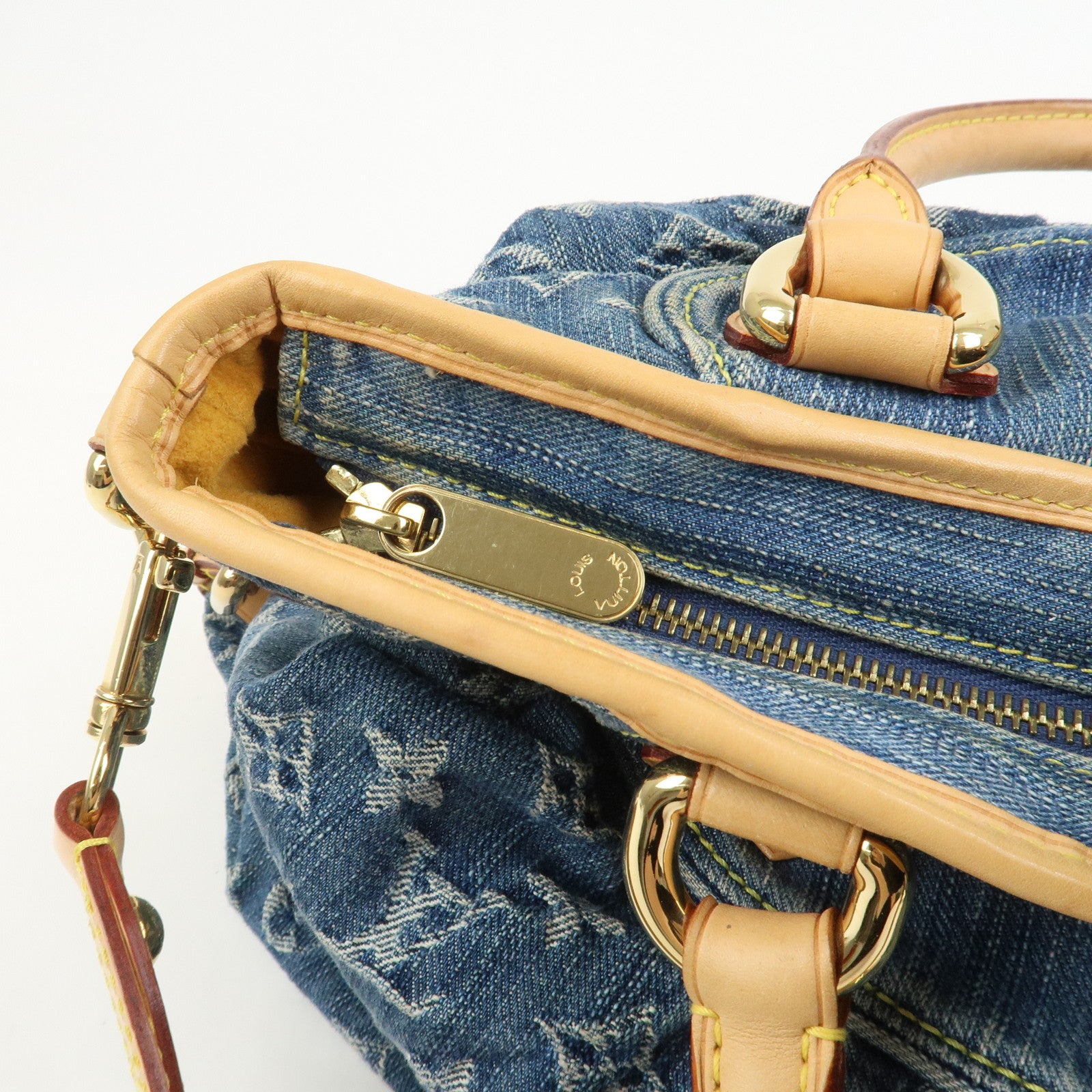 Louis Vuitton Monogram Denim Neo Cabby MM 2Way Bag Blue M95349