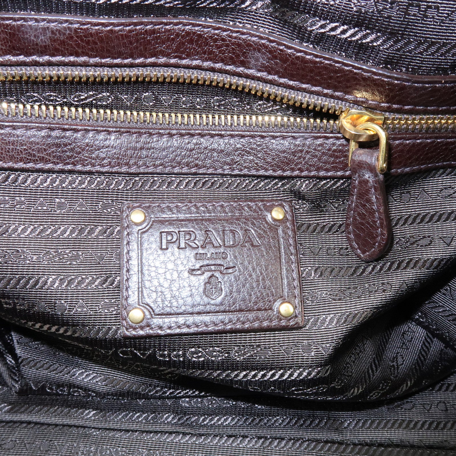 PRADA Pony Hair Leopard 2Way Boston Bag Shoulder Bag Brown BL0429