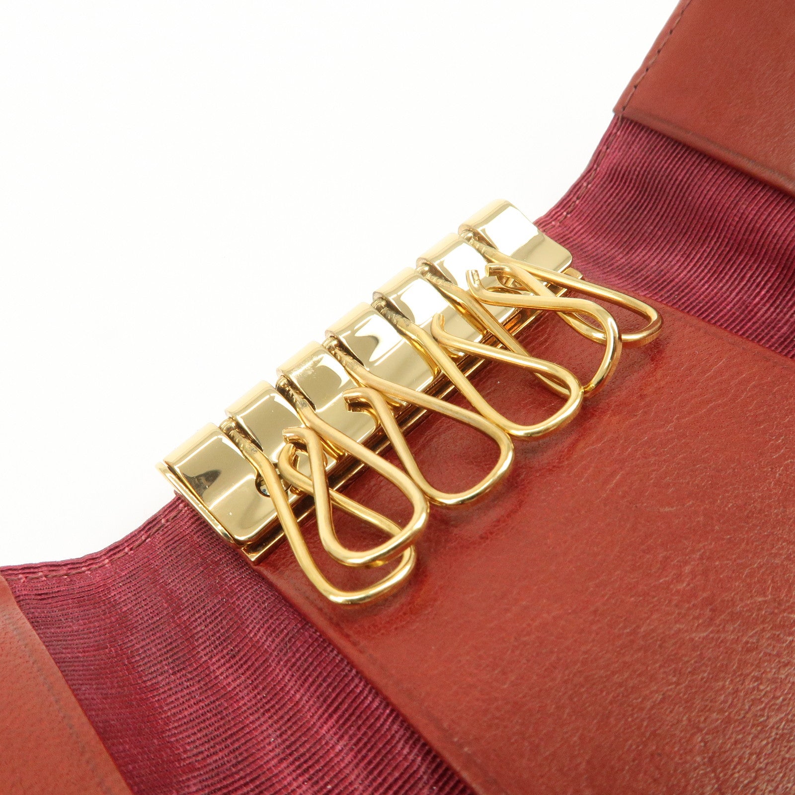 CHANEL COCO Mark Caviarskin 6 Rings Key Case Key Holder A13502