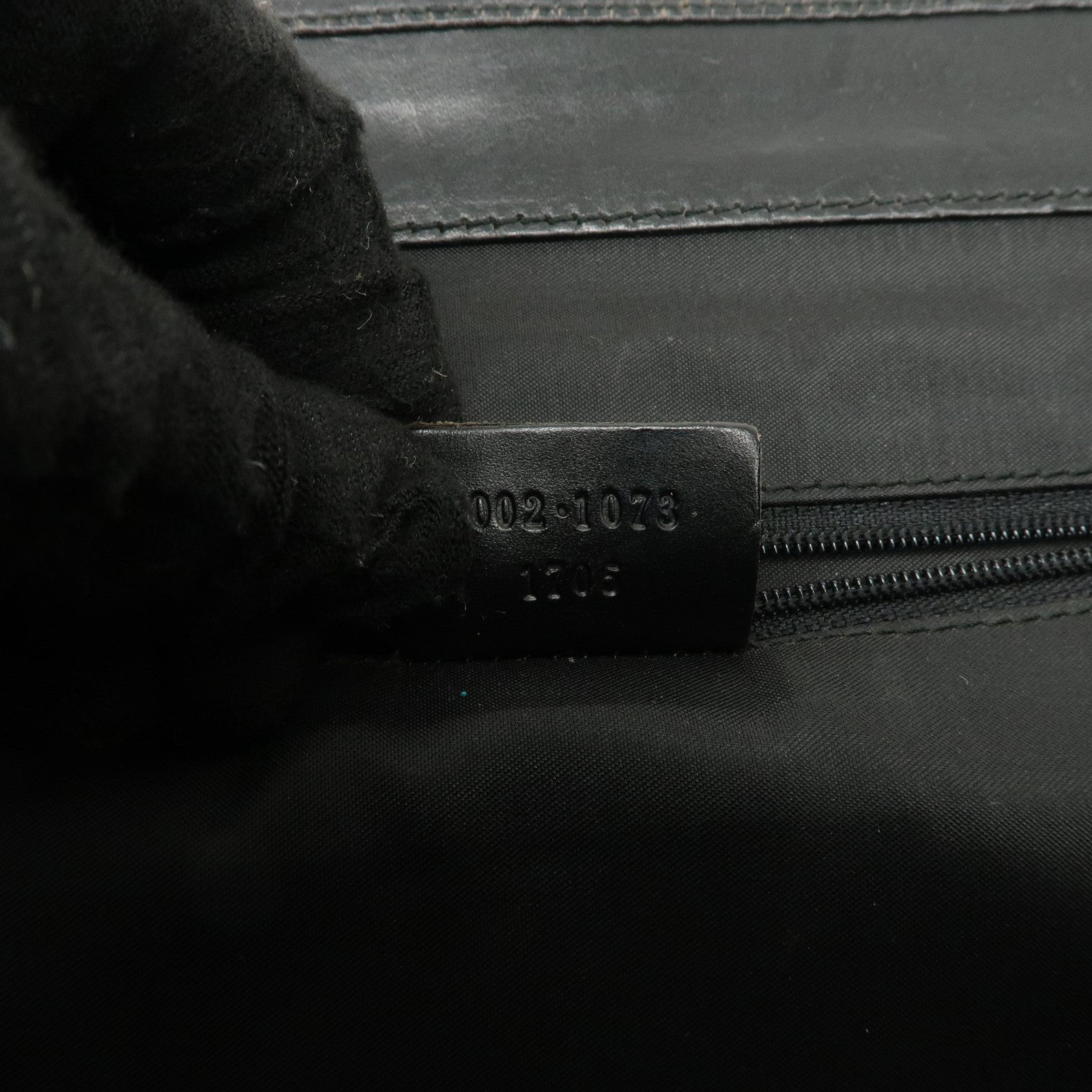 GUCCI Jackie Canvas Leather Tote Bag Shoulder Bag Black 002.1073 Used