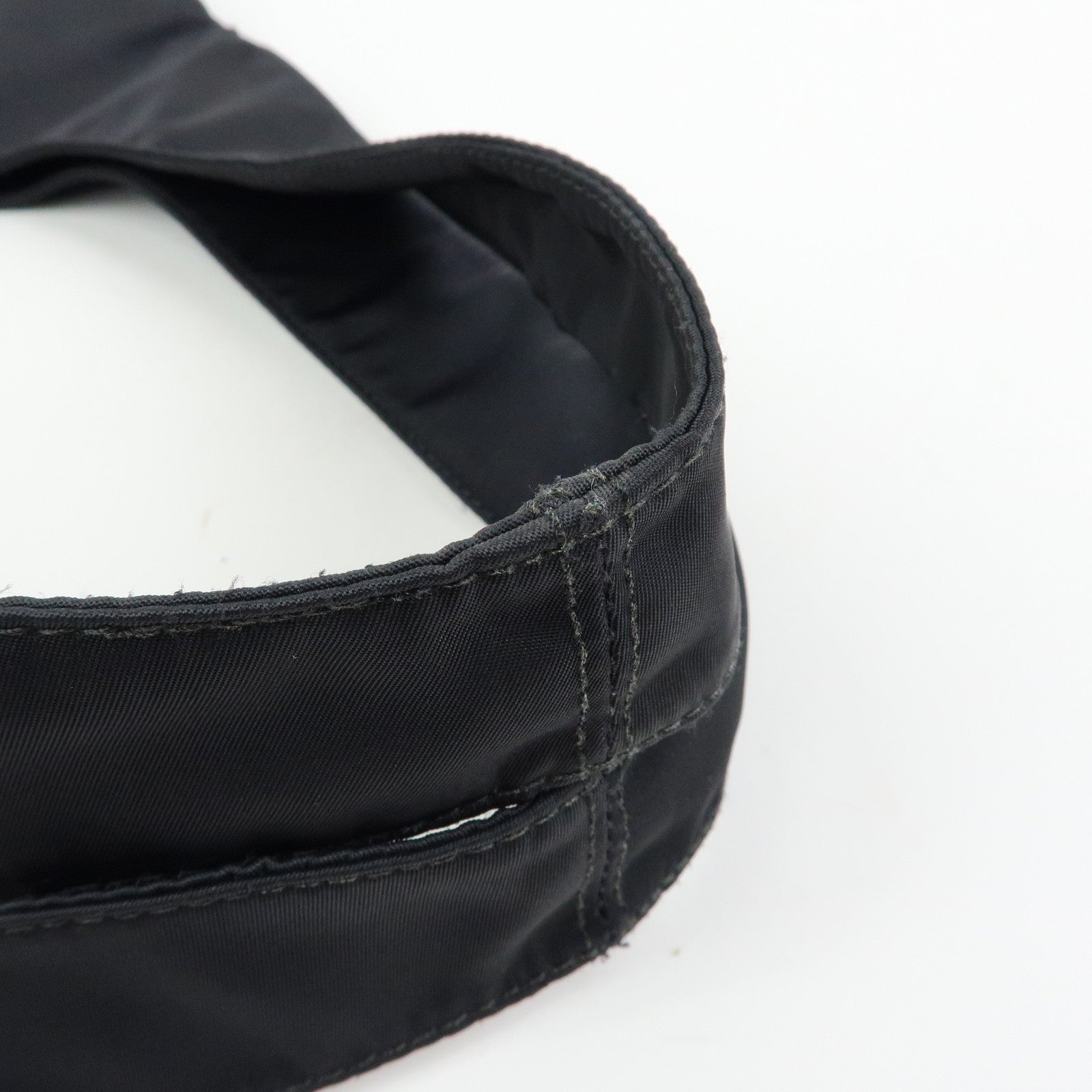 FENDI FF Logo Nylon Leather Shoulder Bag Tote Bag Black 19・B 15062