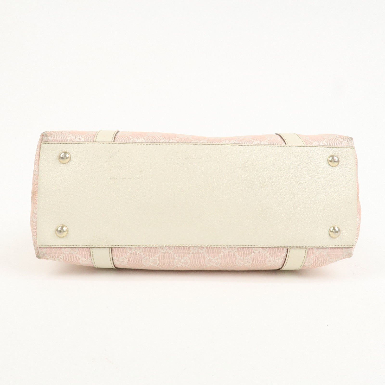 GUCCI Abbey GG Canvas Leather Tote Bag Shoulder Bag Pink 141470