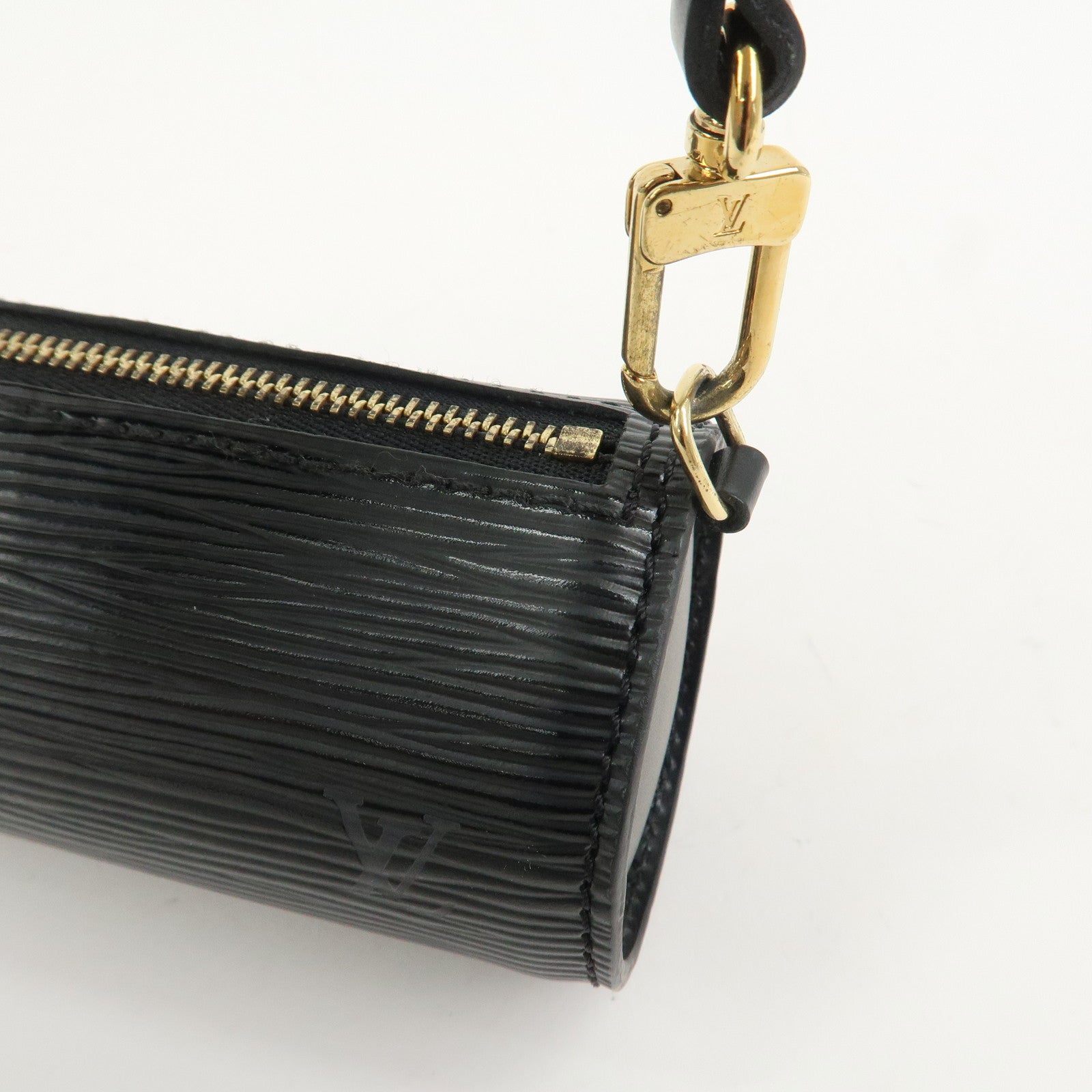 Louis Vuitton Epi Leather Mini Pouch For Soufflot Hand Bag Noir