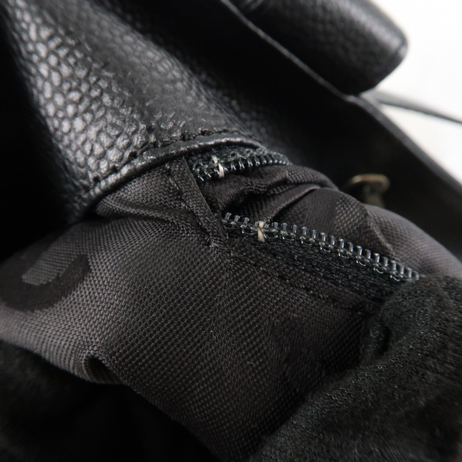 CHANEL Caviarskin COCO Mark Turn Lock 2Way Hand Bag Black Used