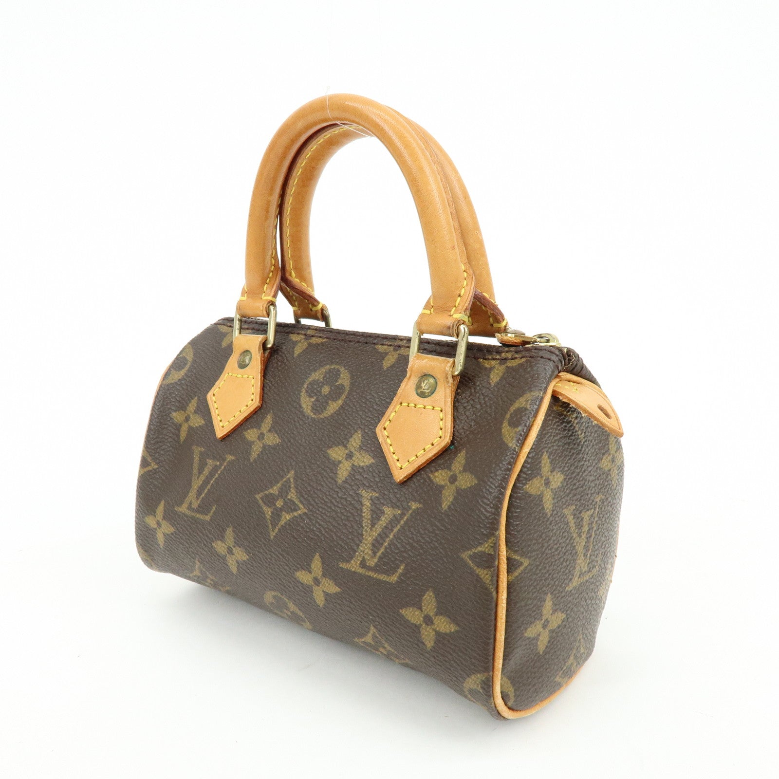 Louis Vuitton Monogram Mini Speedy Hand Bag Brown M41534
