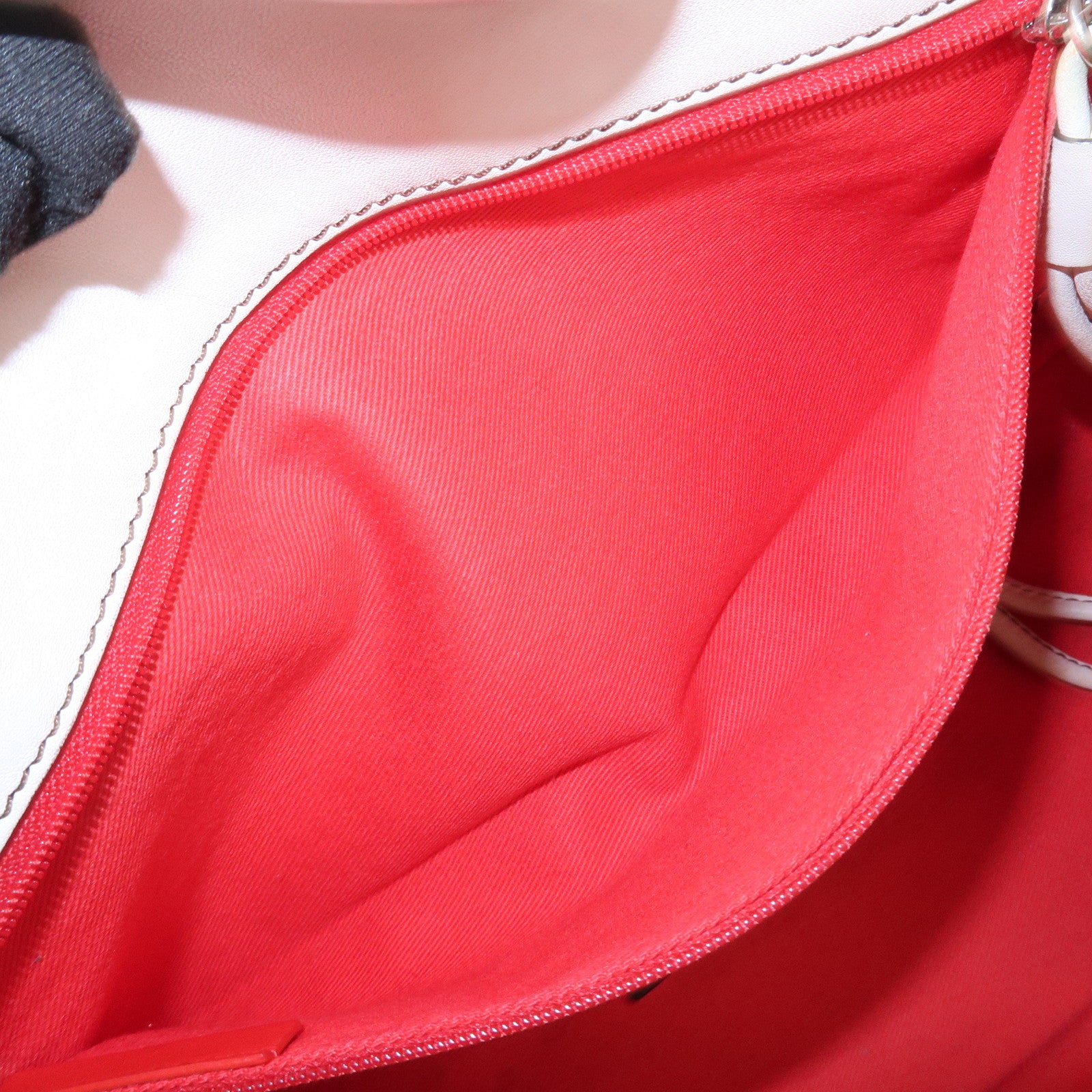 LOEWE Anagram Leather Shopper Tote Bag Shoulder Bag Hand Bag Ivory