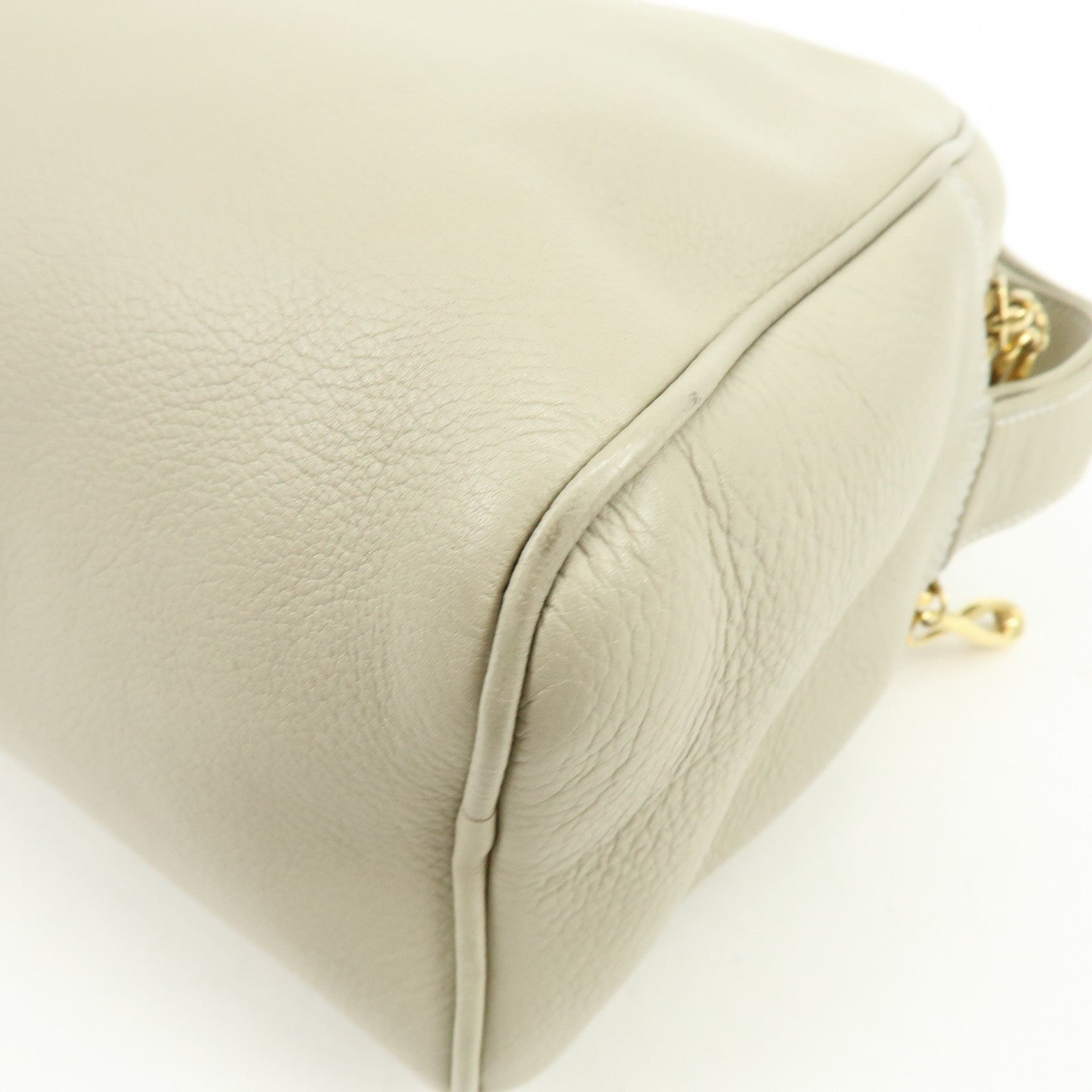 LOEWE Anagram Leather Shoulder Bag Crossbody Bag Ivory