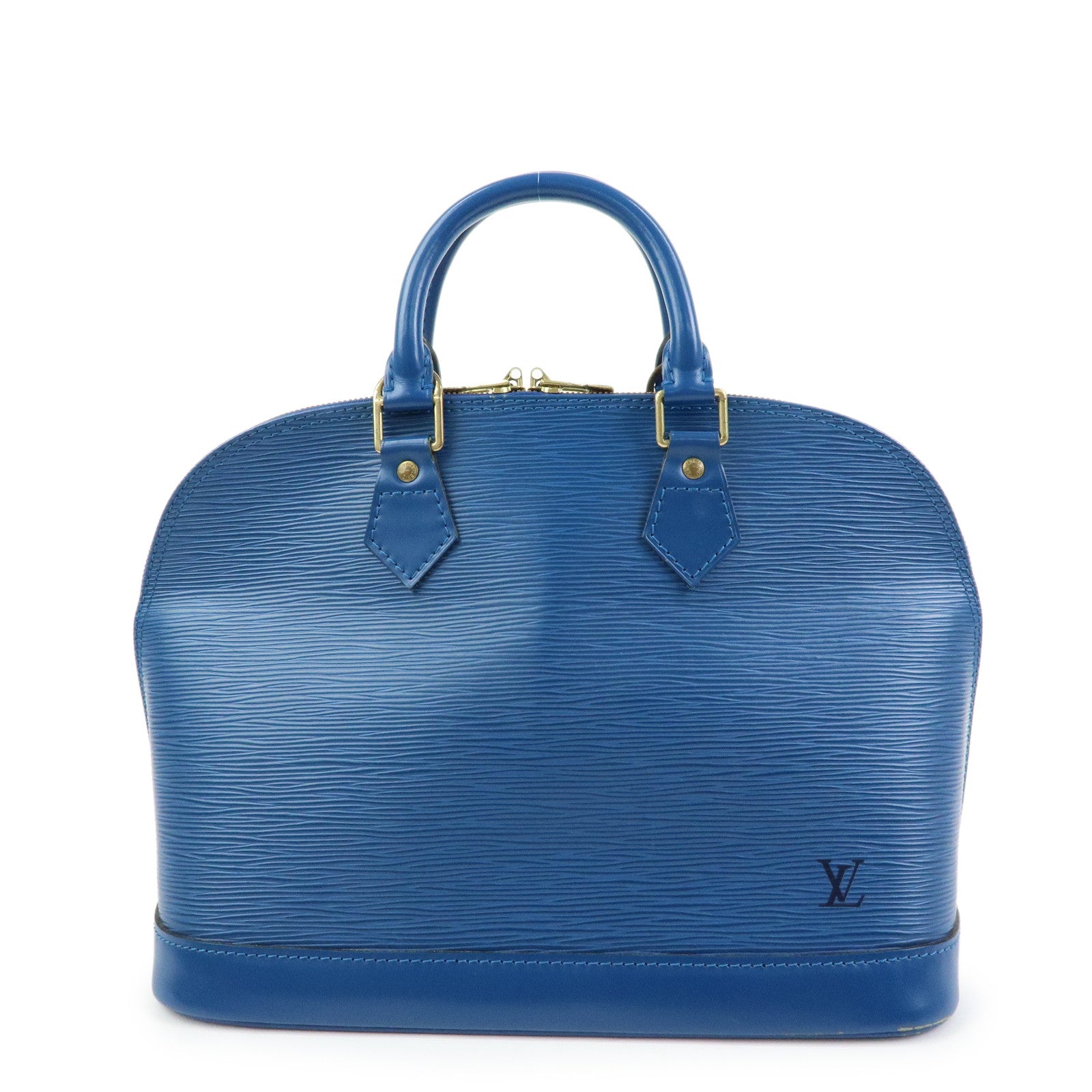 Louis Vuitton Epi Leather Alma Hand Bag Toledo Blue M52145